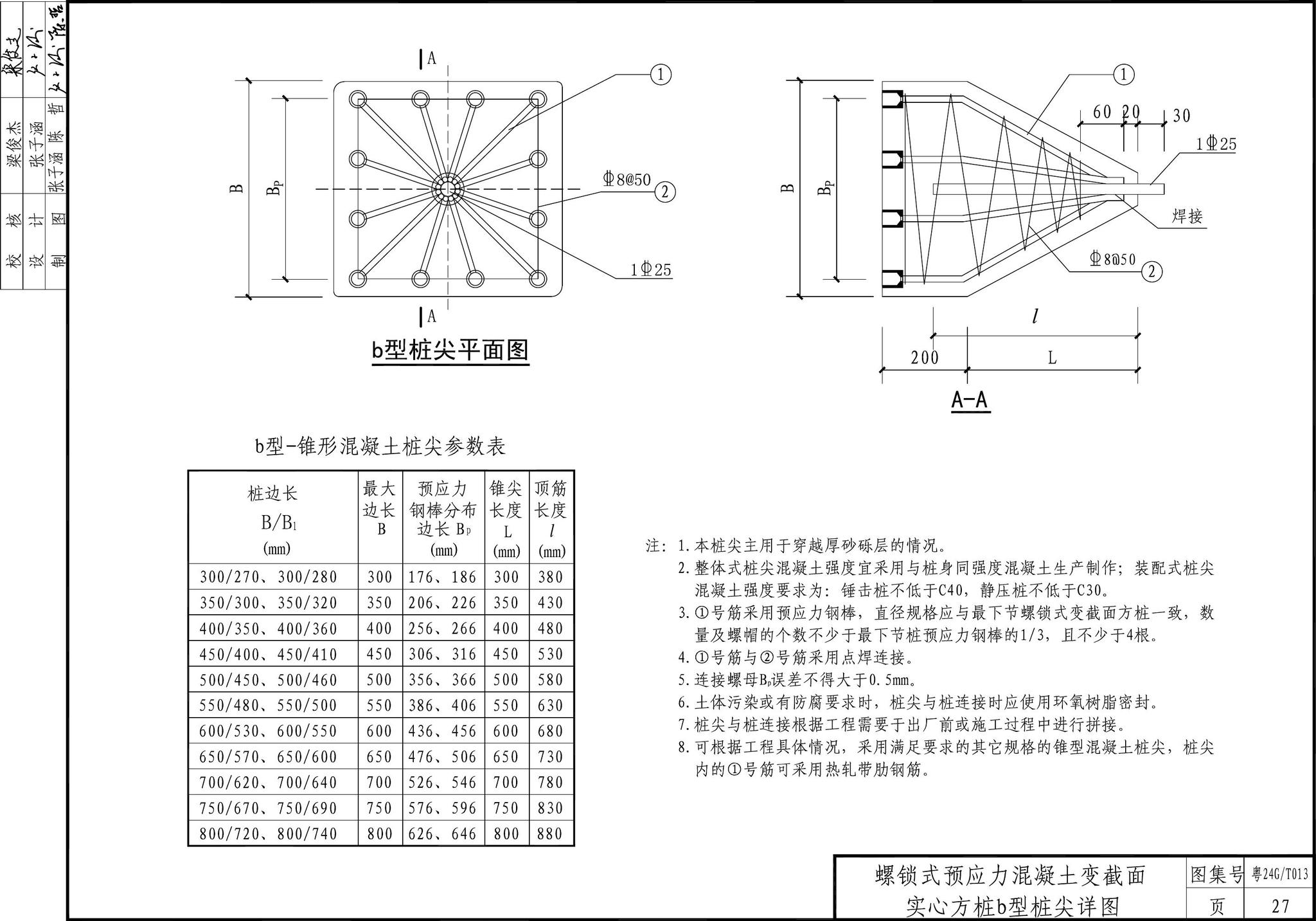 粤24G/T013--螺锁式连接预应力混凝土方桩