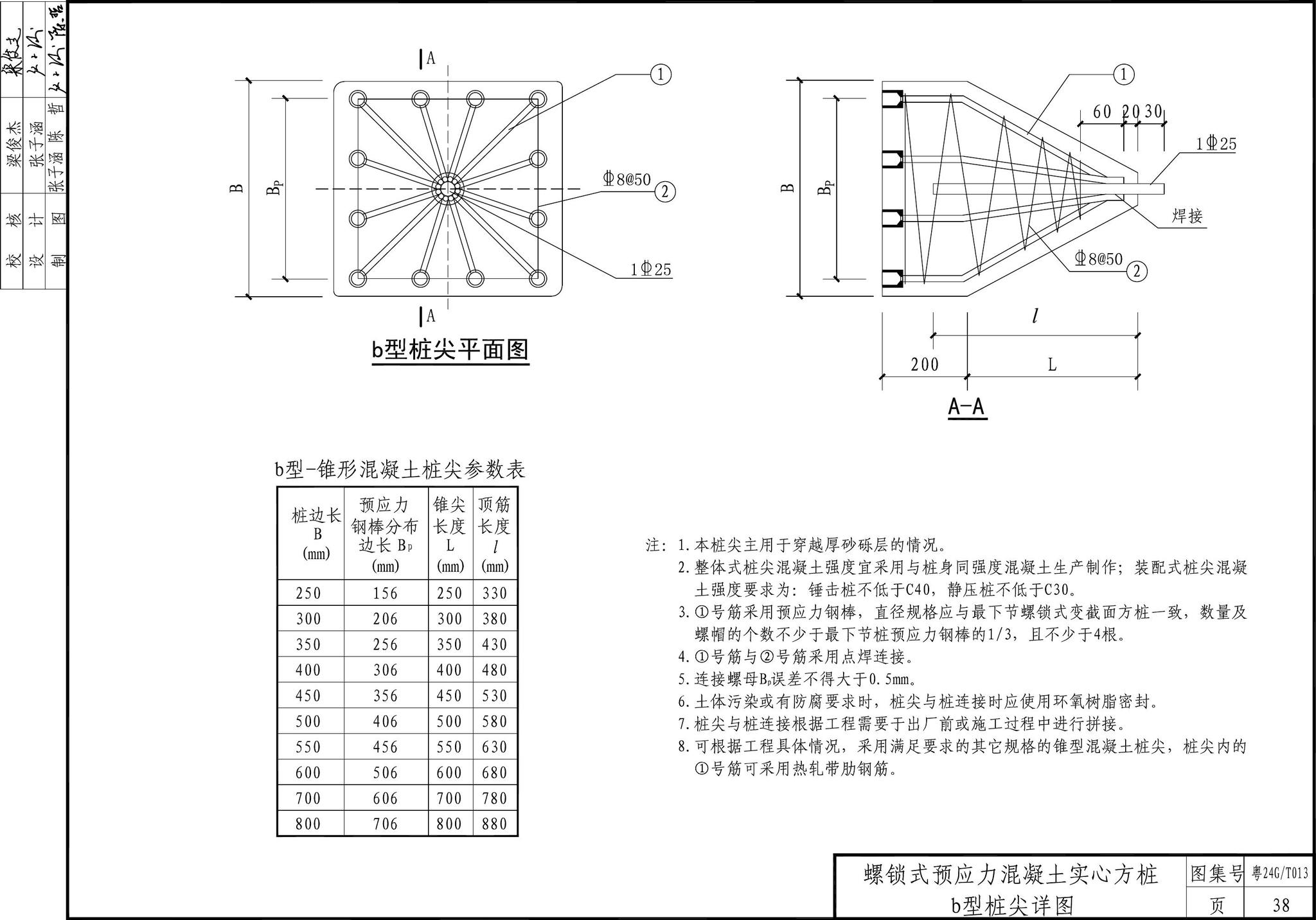 粤24G/T013--螺锁式连接预应力混凝土方桩