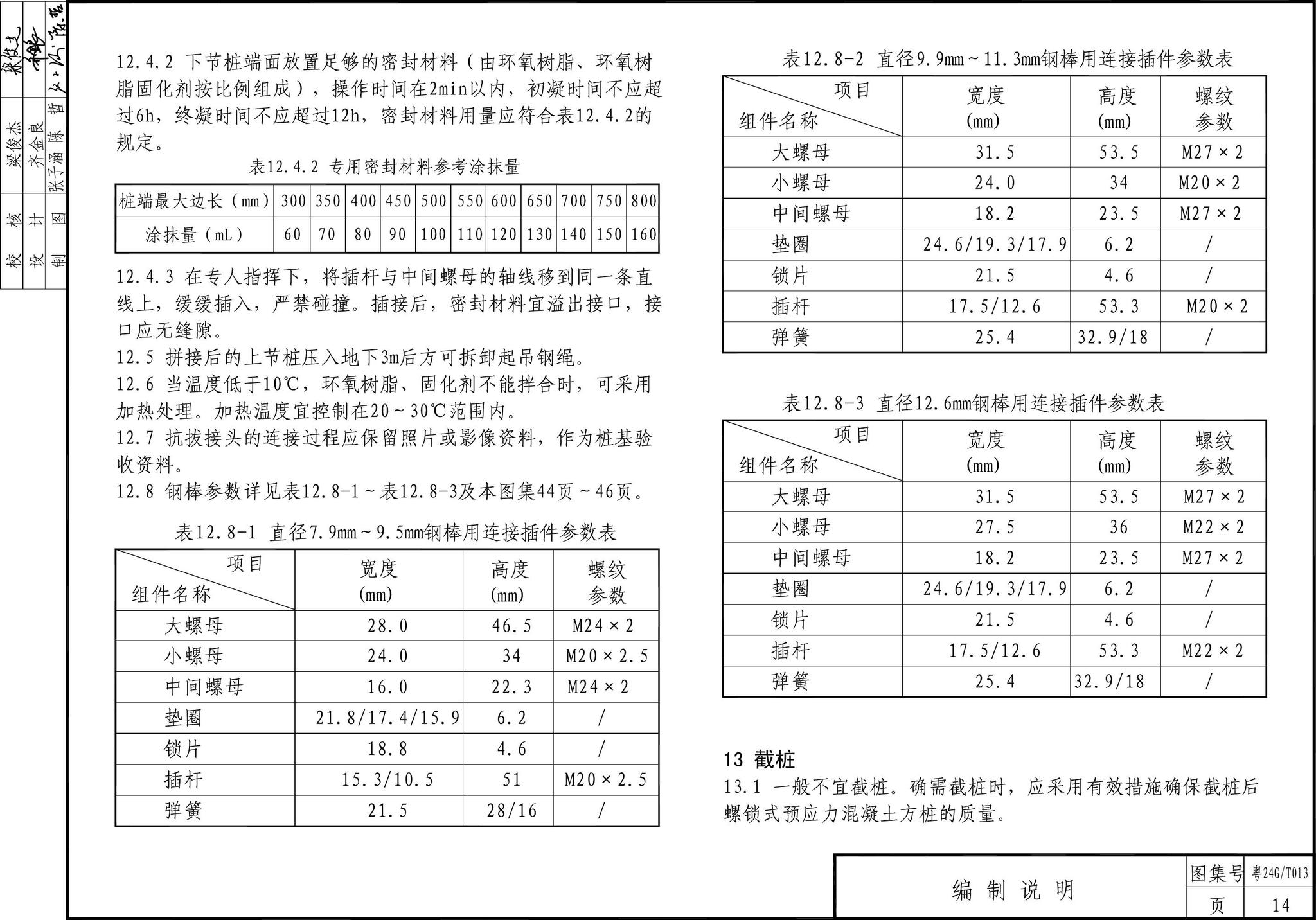 粤24G/T013--螺锁式连接预应力混凝土方桩