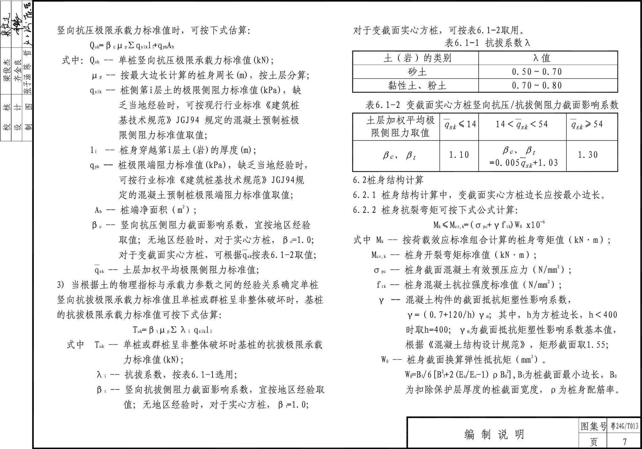 粤24G/T013--螺锁式连接预应力混凝土方桩