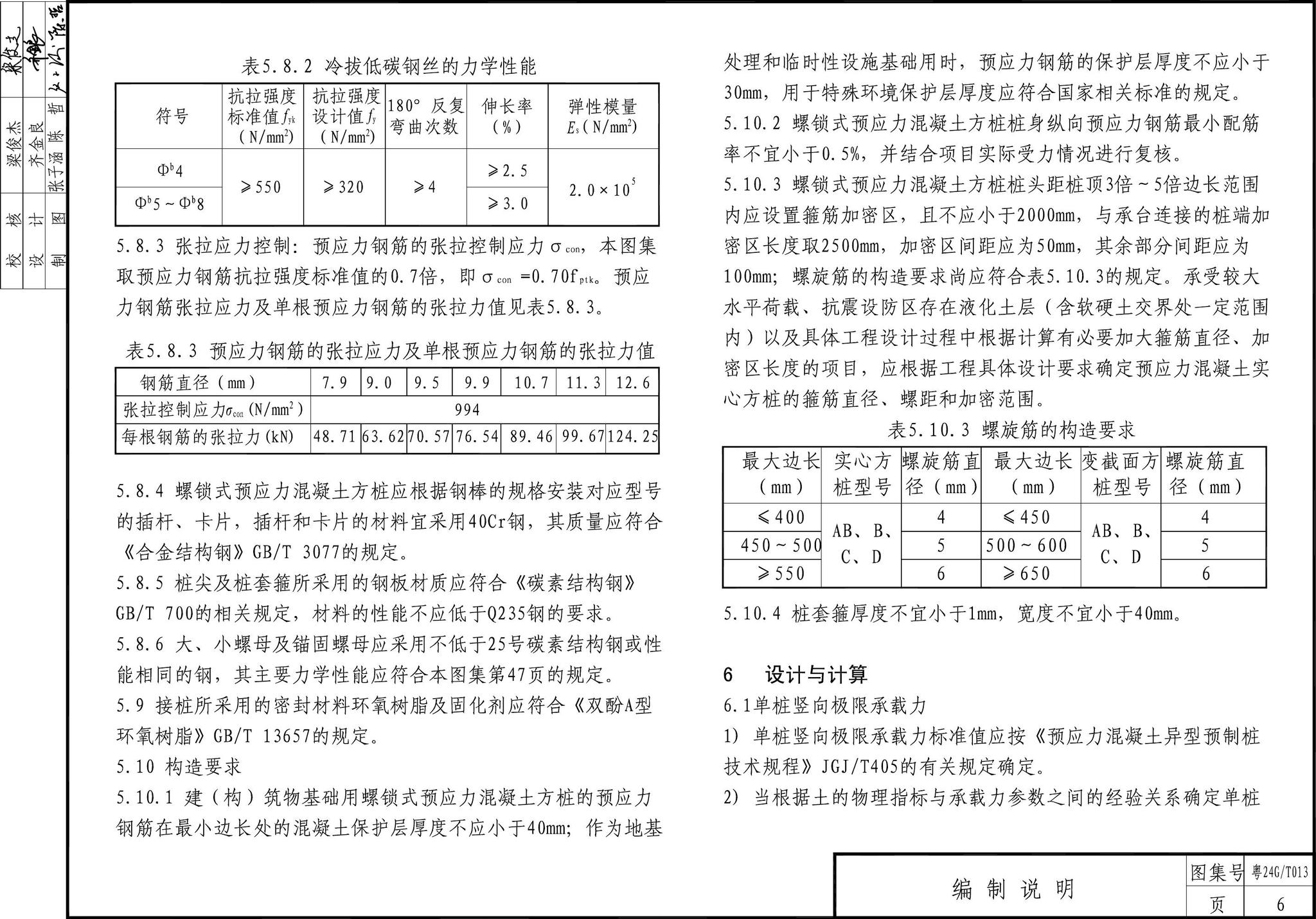 粤24G/T013--螺锁式连接预应力混凝土方桩