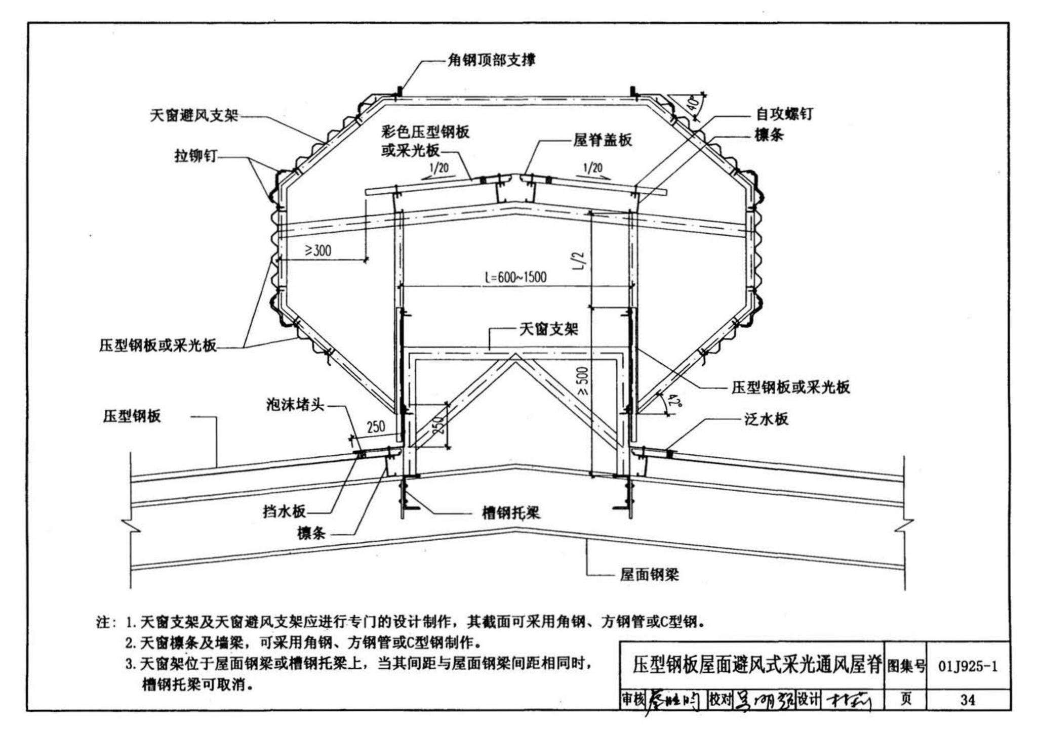 01J925-1--压型钢板、夹芯板屋面及墙体建筑构造