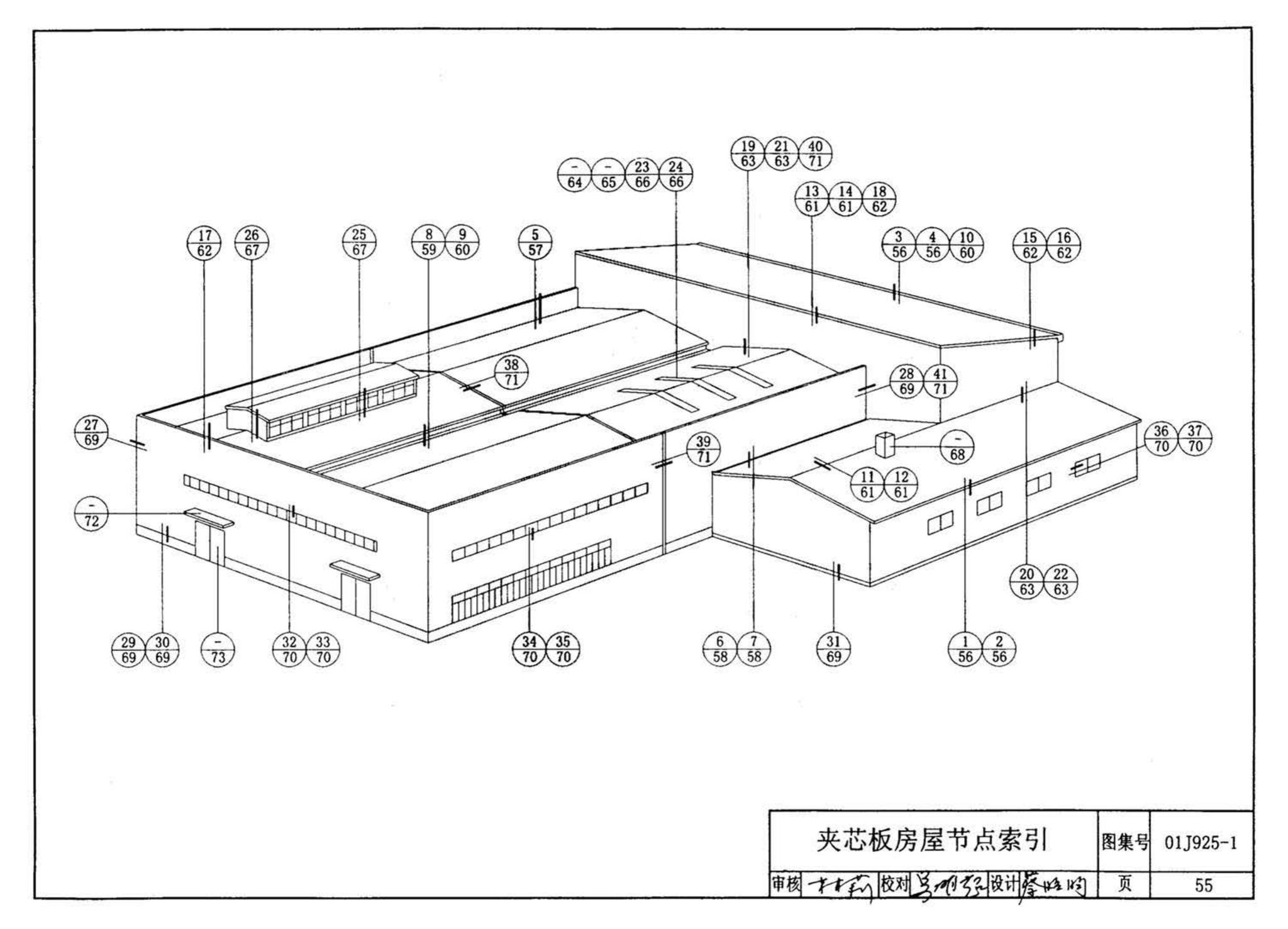 01J925-1--压型钢板、夹芯板屋面及墙体建筑构造