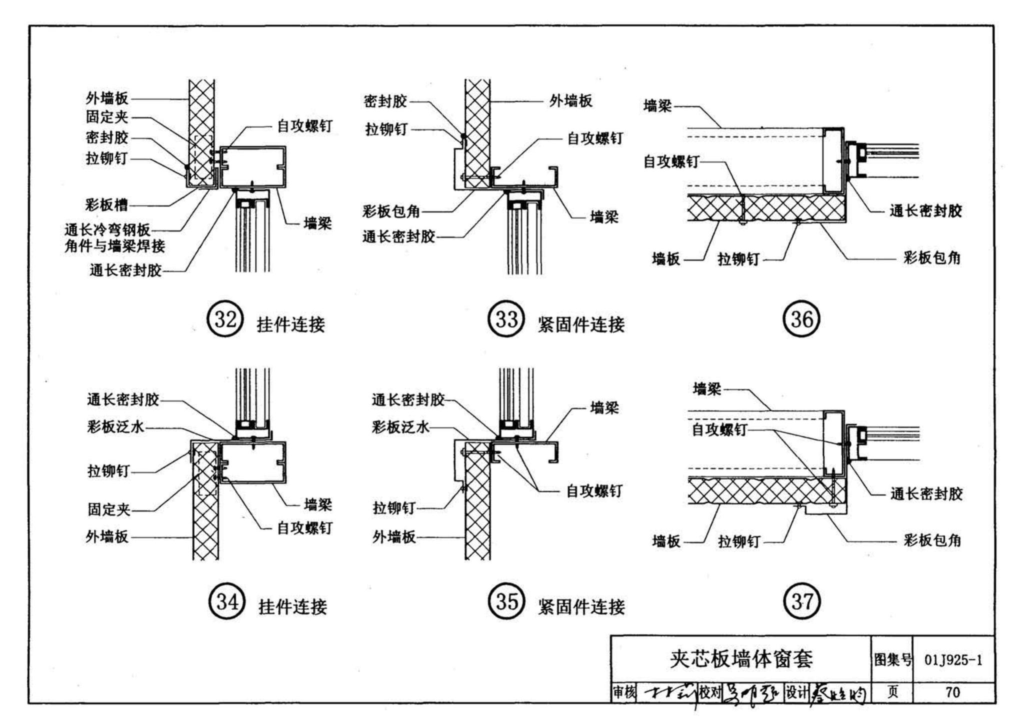 01J925-1--压型钢板、夹芯板屋面及墙体建筑构造