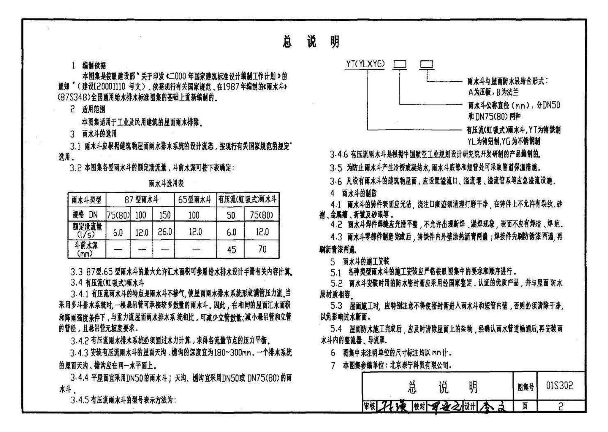 01S302--雨水斗