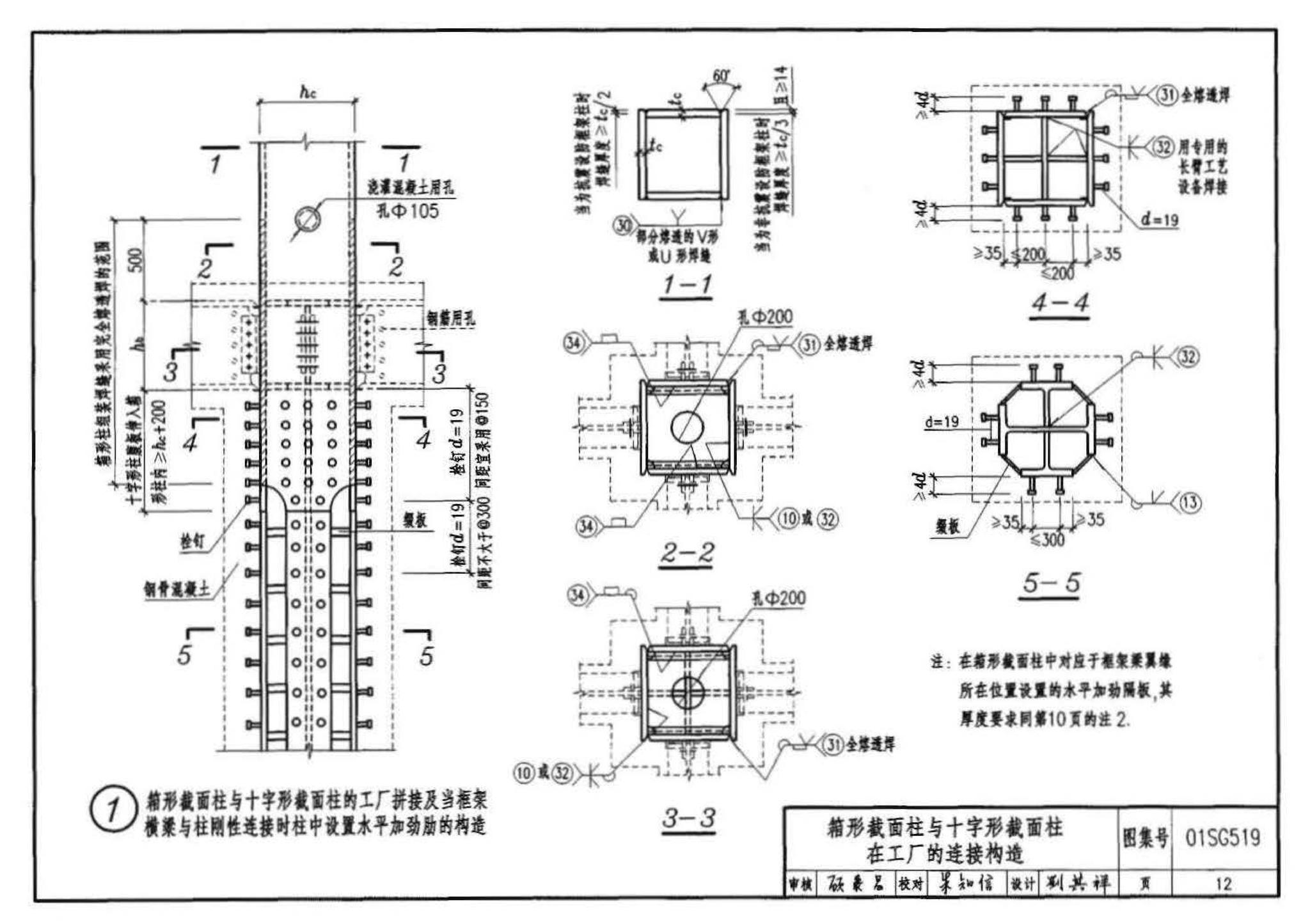 01SG519、01(04)SG519--多、高层民用建筑钢结构节点构造详图（含2004年局部修改版）