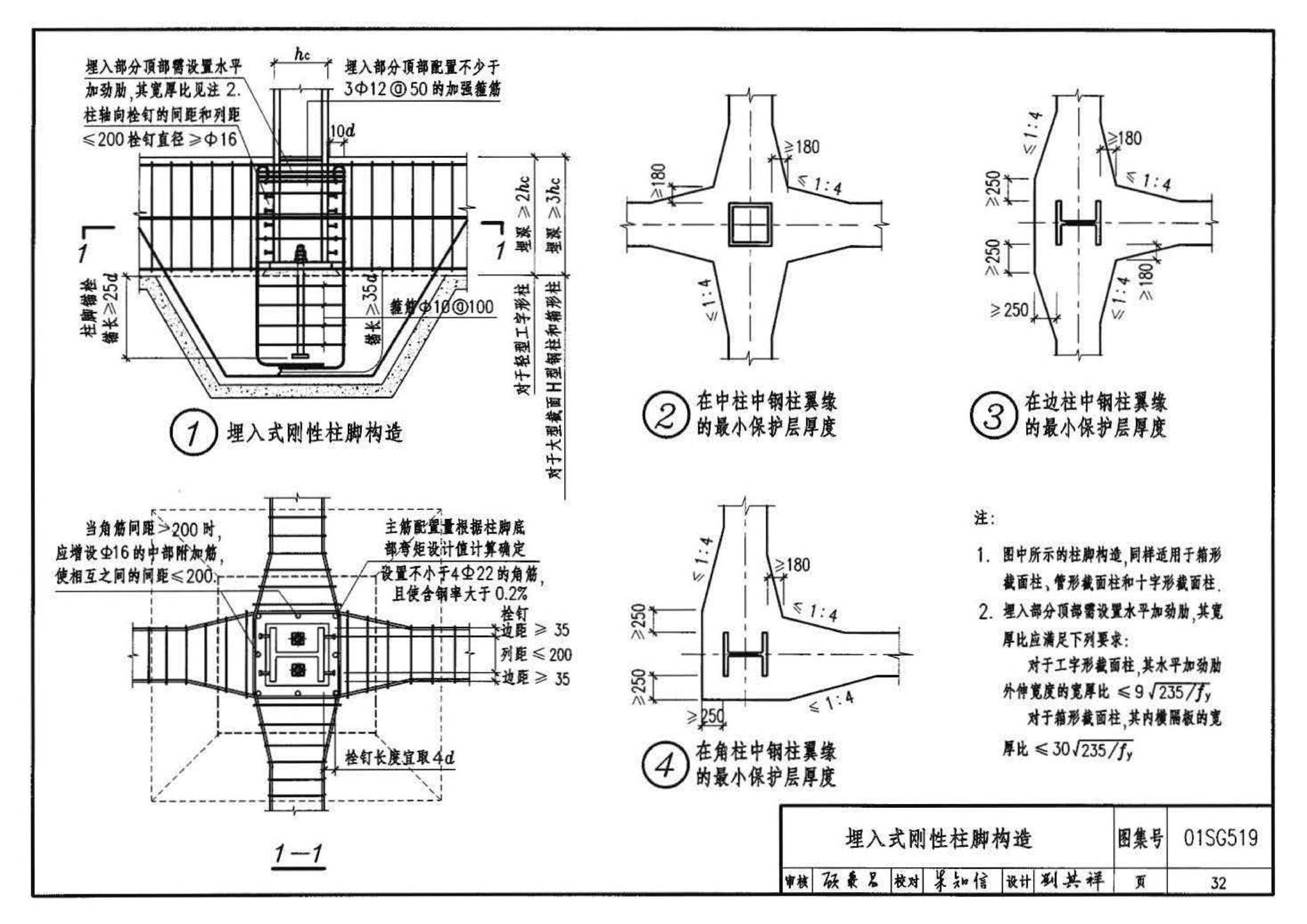 01SG519、01(04)SG519--多、高层民用建筑钢结构节点构造详图（含2004年局部修改版）