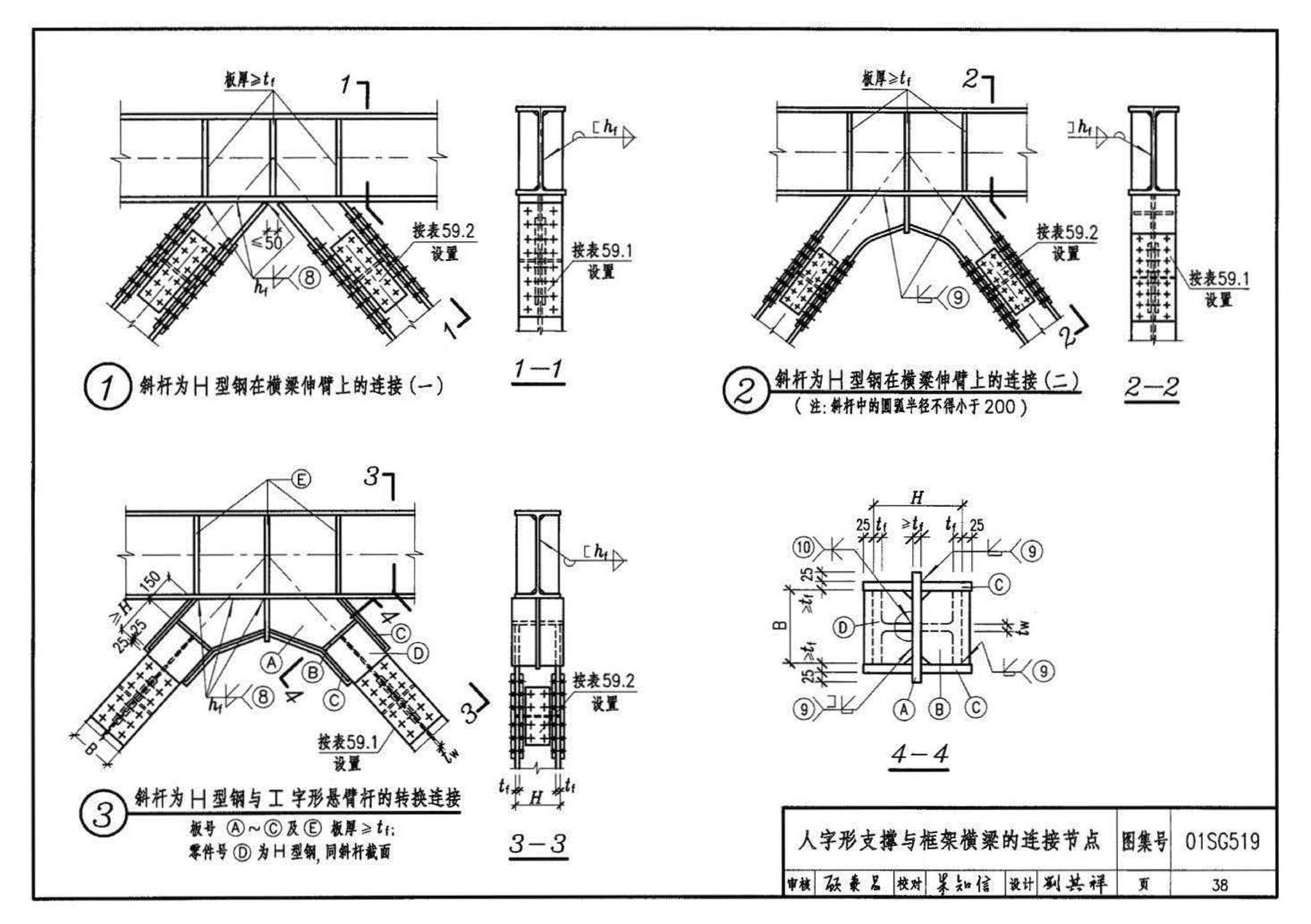 01SG519、01(04)SG519--多、高层民用建筑钢结构节点构造详图（含2004年局部修改版）