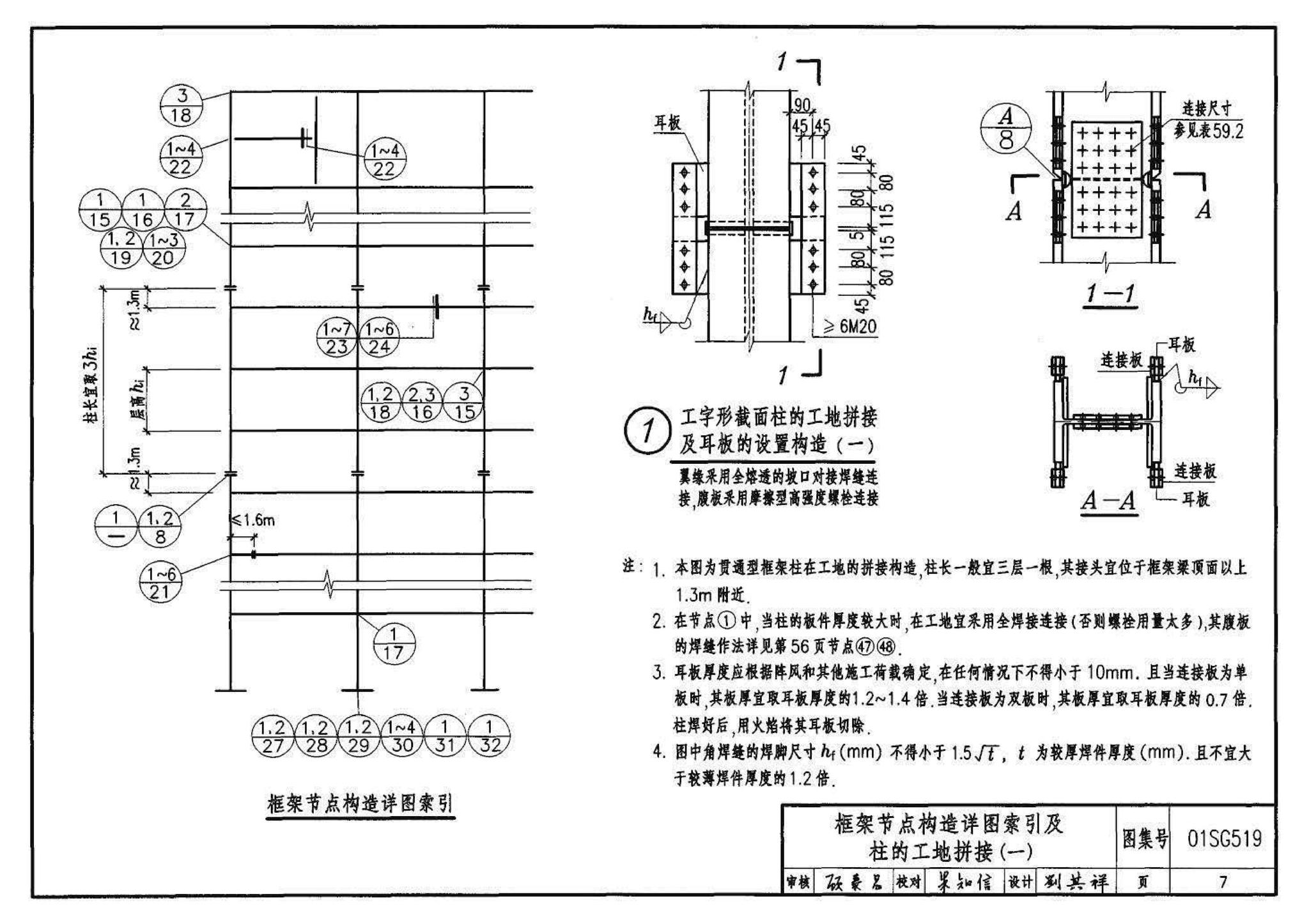 01SG519、01(04)SG519--多、高层民用建筑钢结构节点构造详图（含2004年局部修改版）