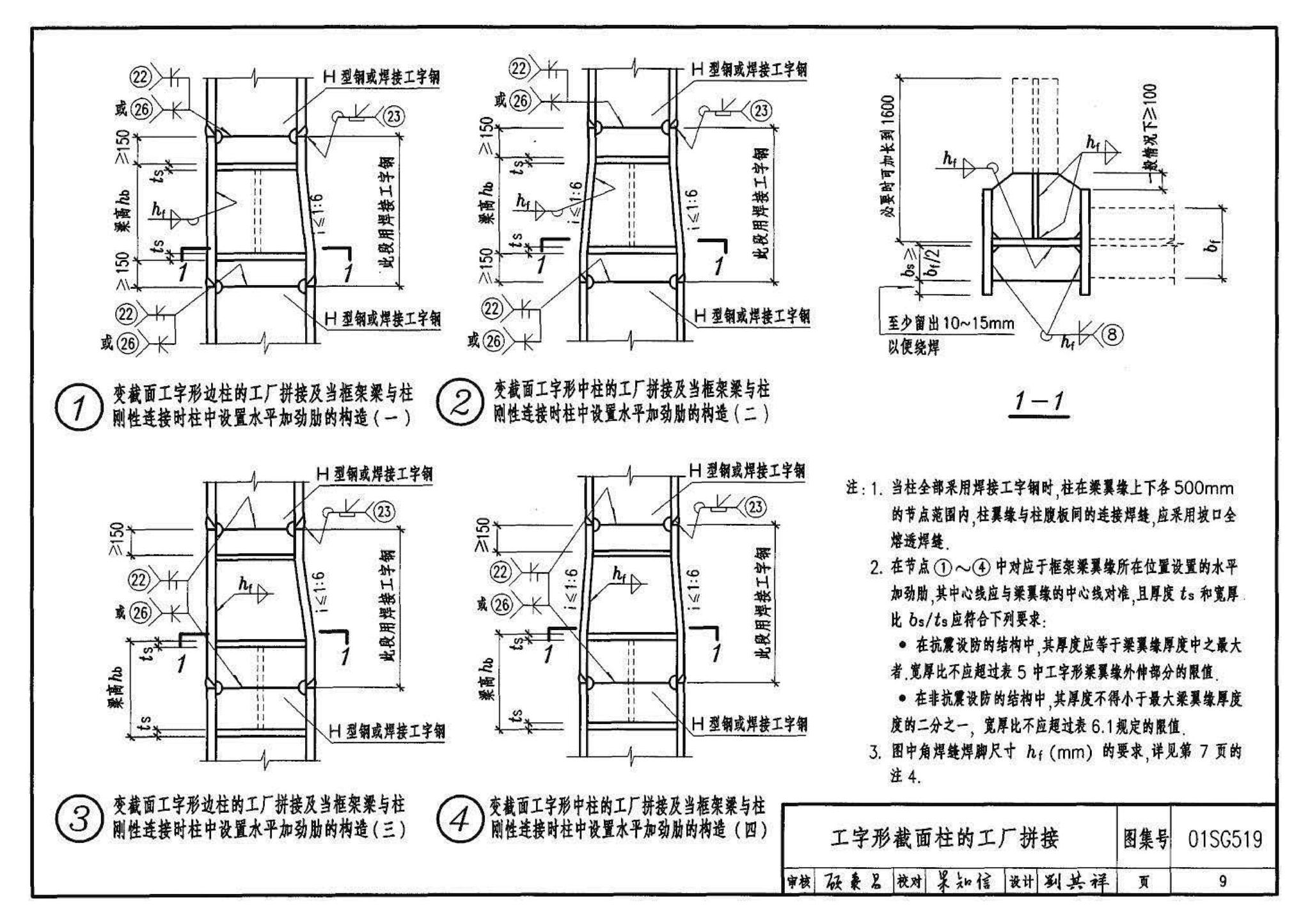 01SG519、01(04)SG519--多、高层民用建筑钢结构节点构造详图（含2004年局部修改版）