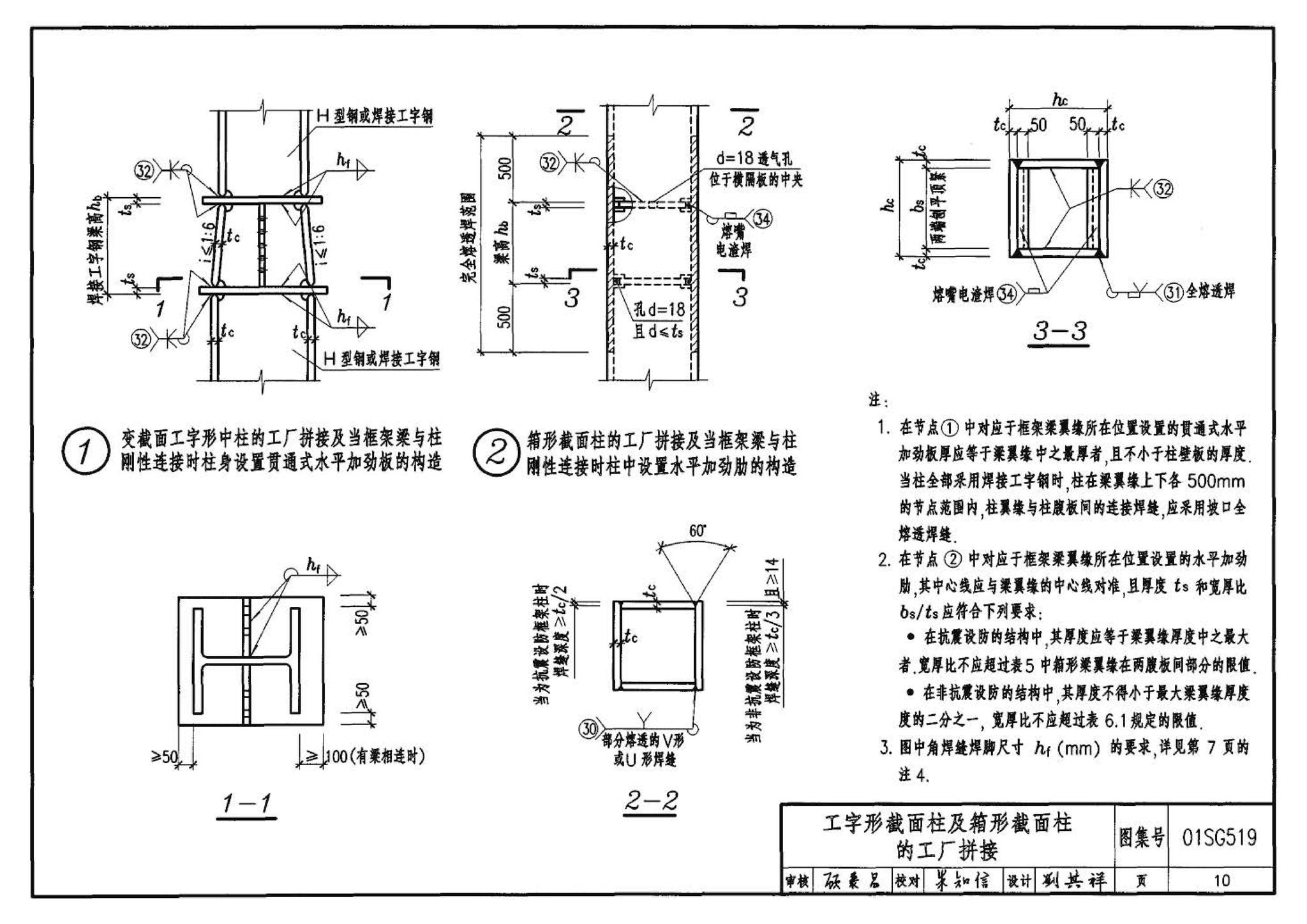 01SG519、01(04)SG519--多、高层民用建筑钢结构节点构造详图（含2004年局部修改版）