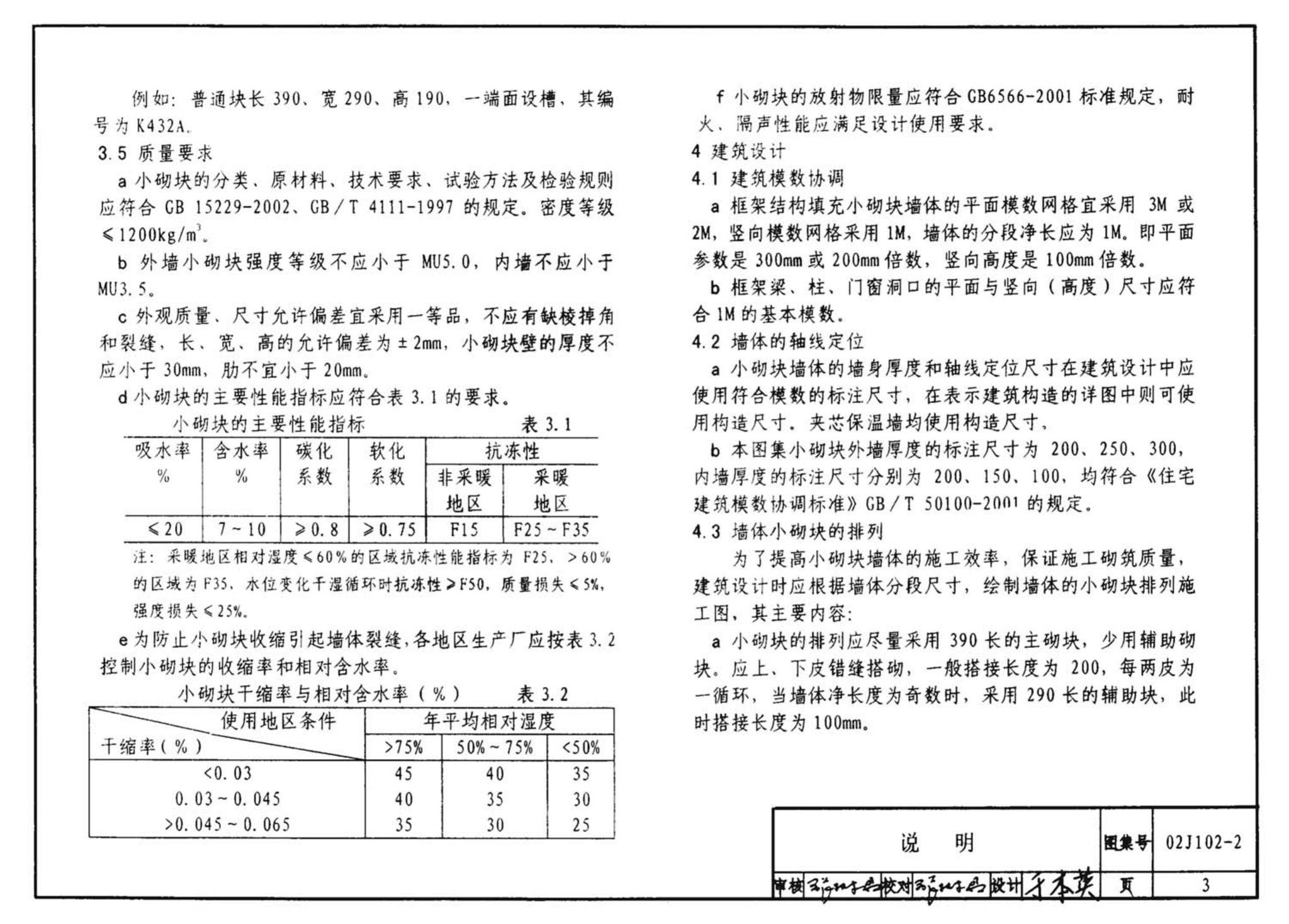 02J102-2--框架结构填充小型空心砌块墙体建筑构造