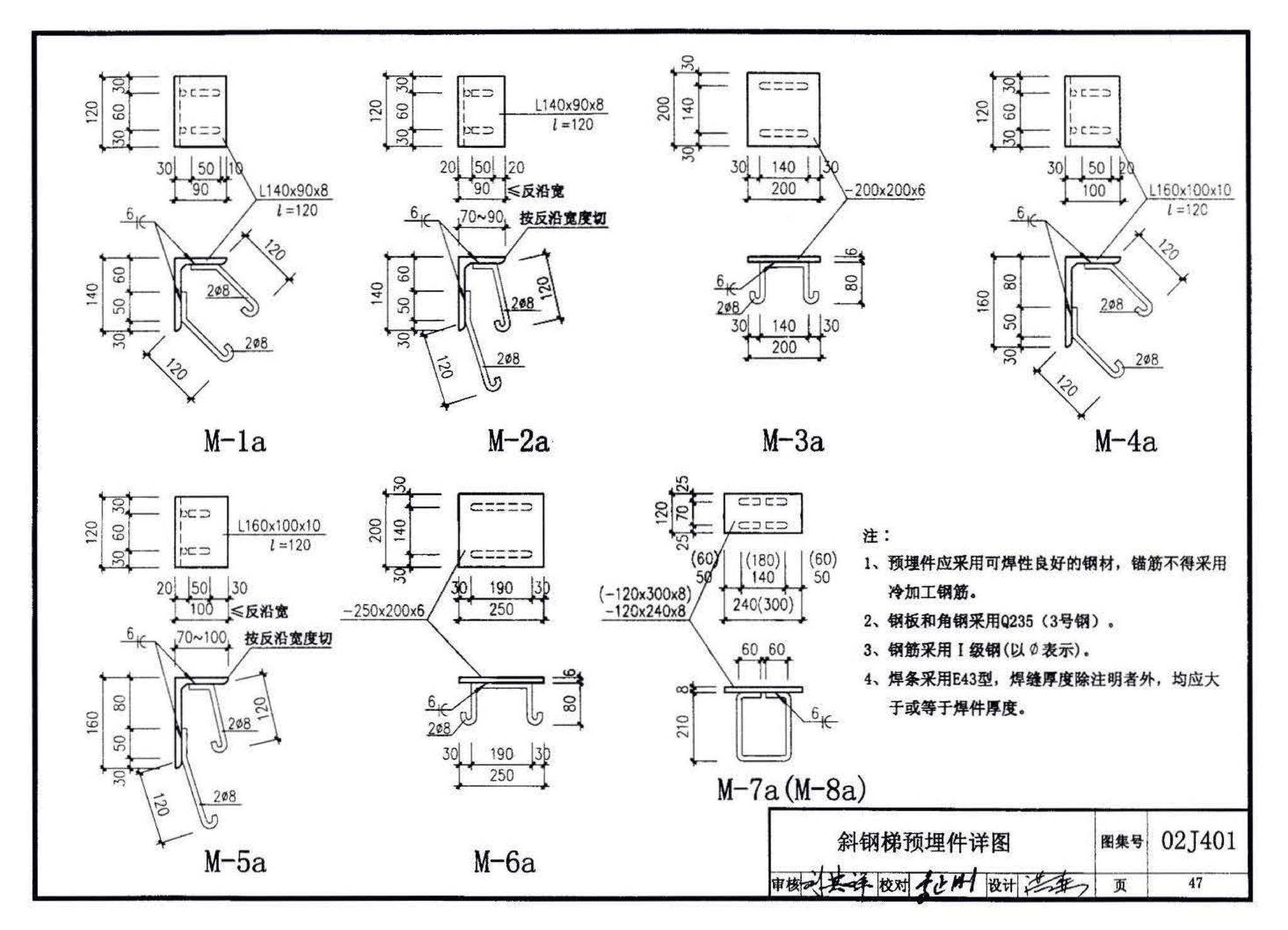 02J401、02(03)J401--钢梯（含2003年局部修改版）