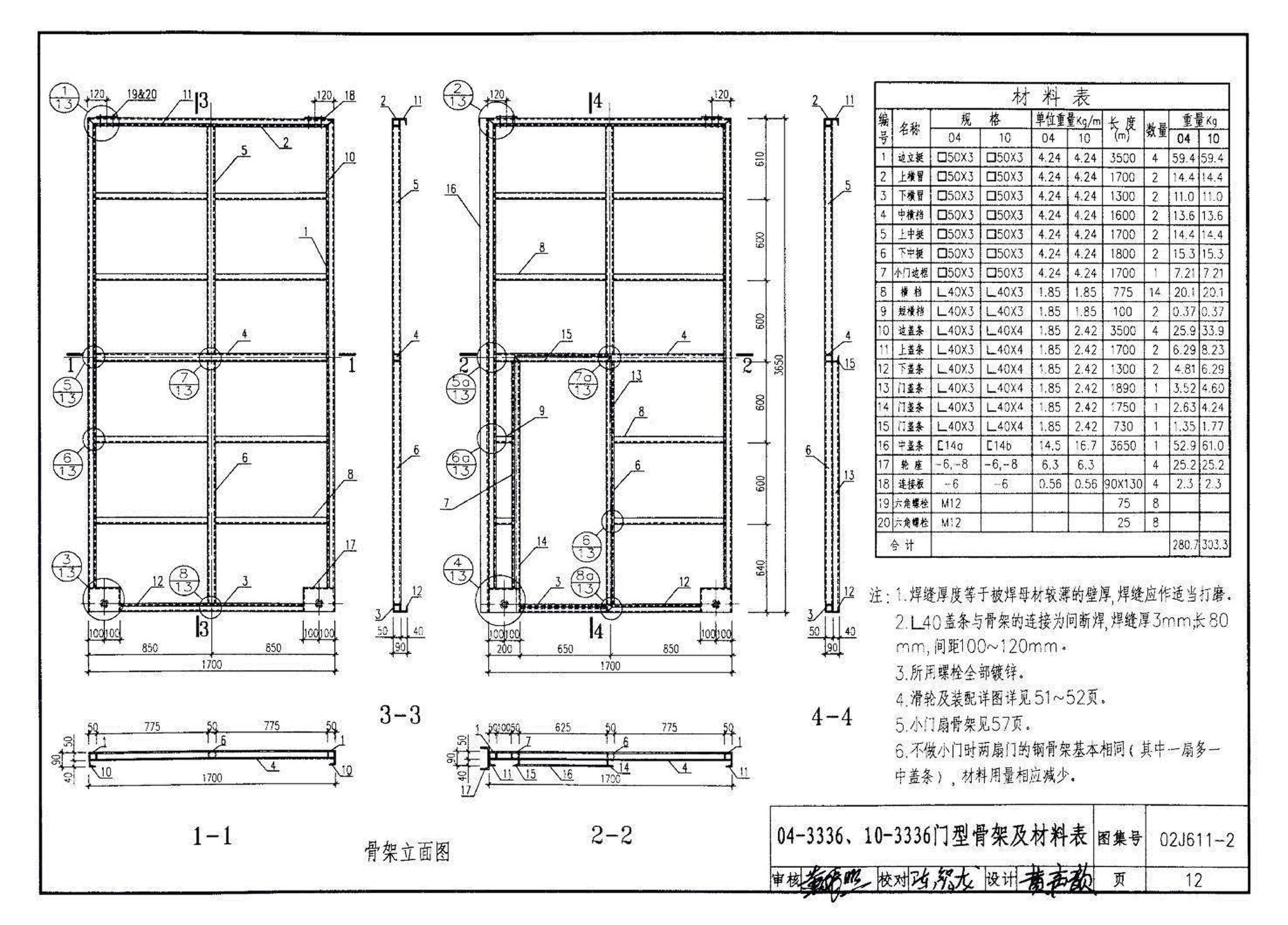 02J611-2--轻质推拉钢大门