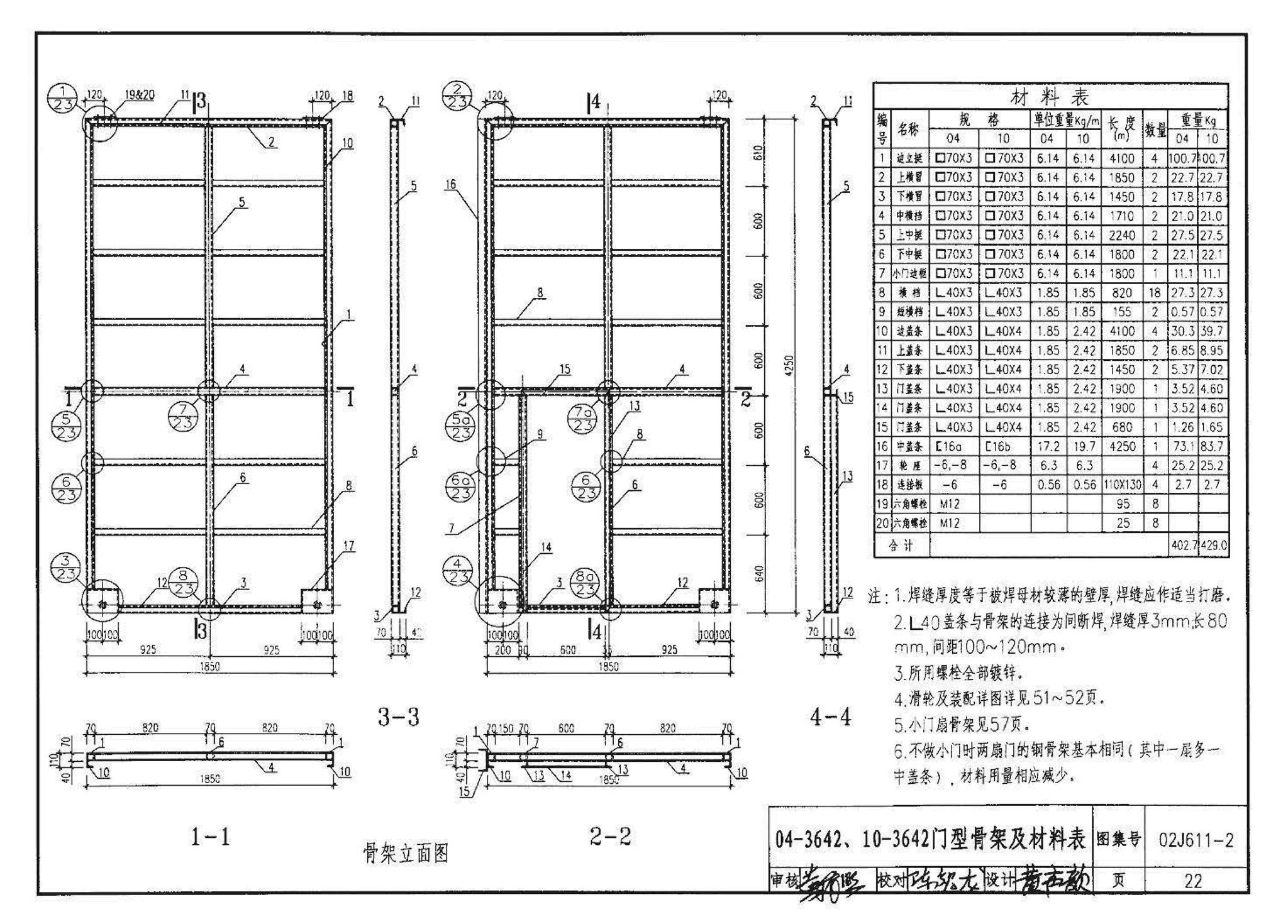 02J611-2--轻质推拉钢大门