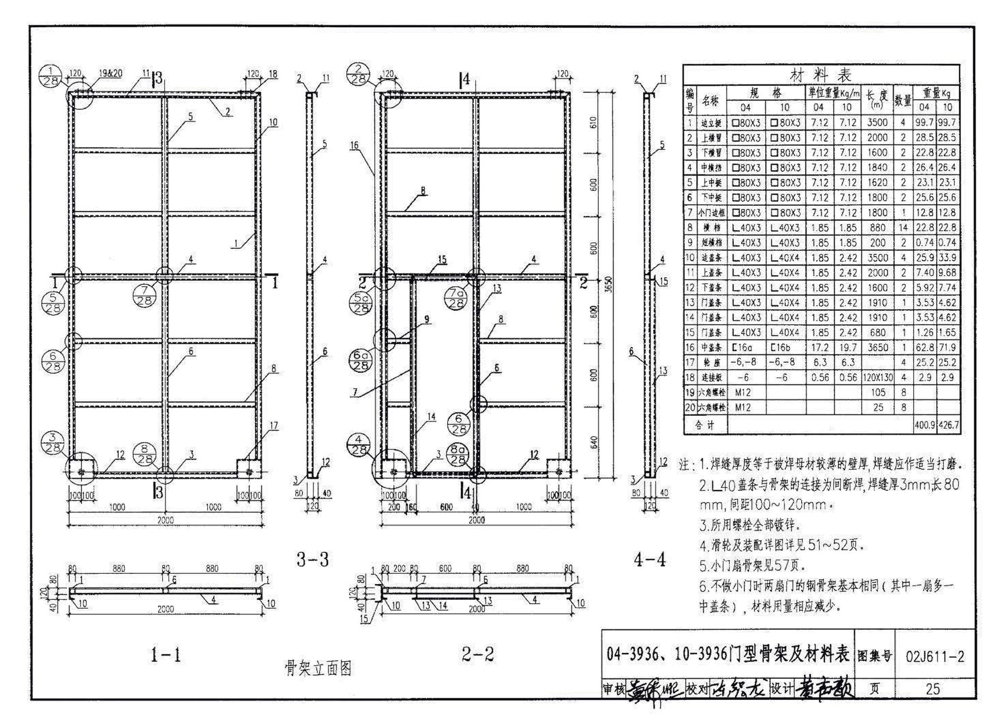 02J611-2--轻质推拉钢大门