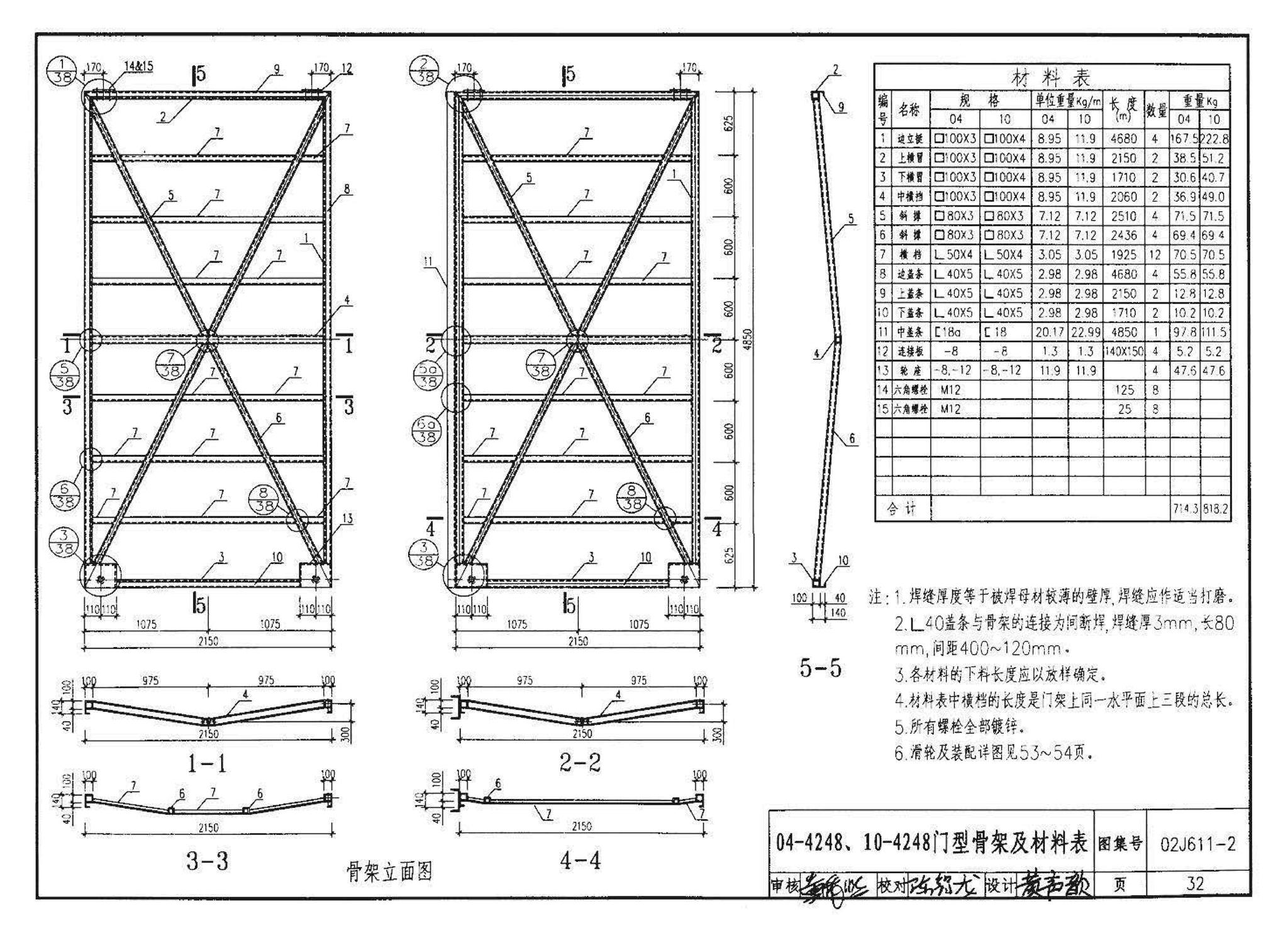 02J611-2--轻质推拉钢大门