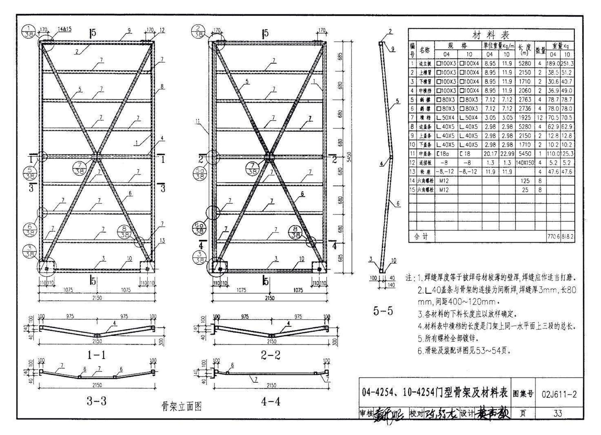 02J611-2--轻质推拉钢大门