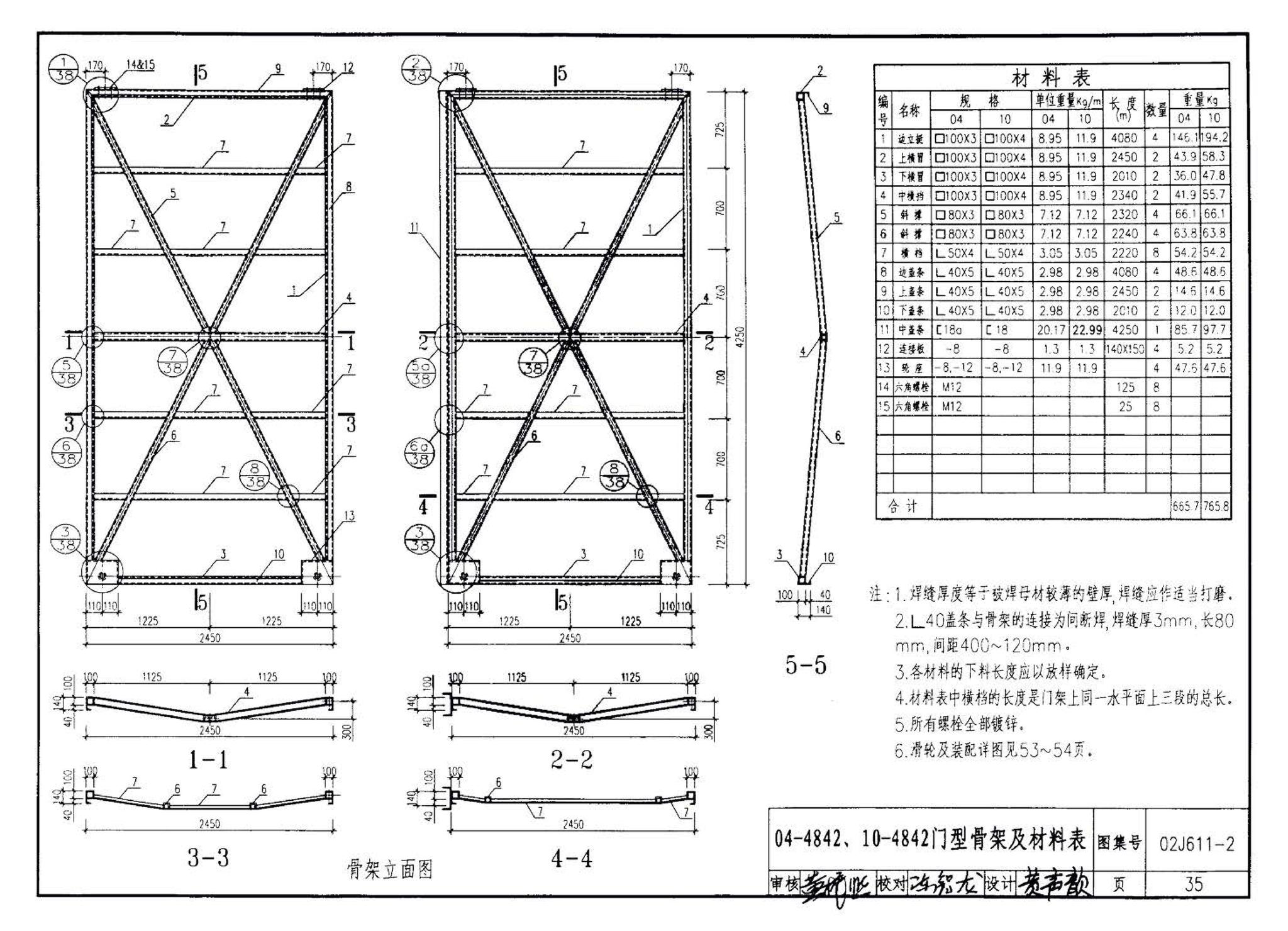 02J611-2--轻质推拉钢大门