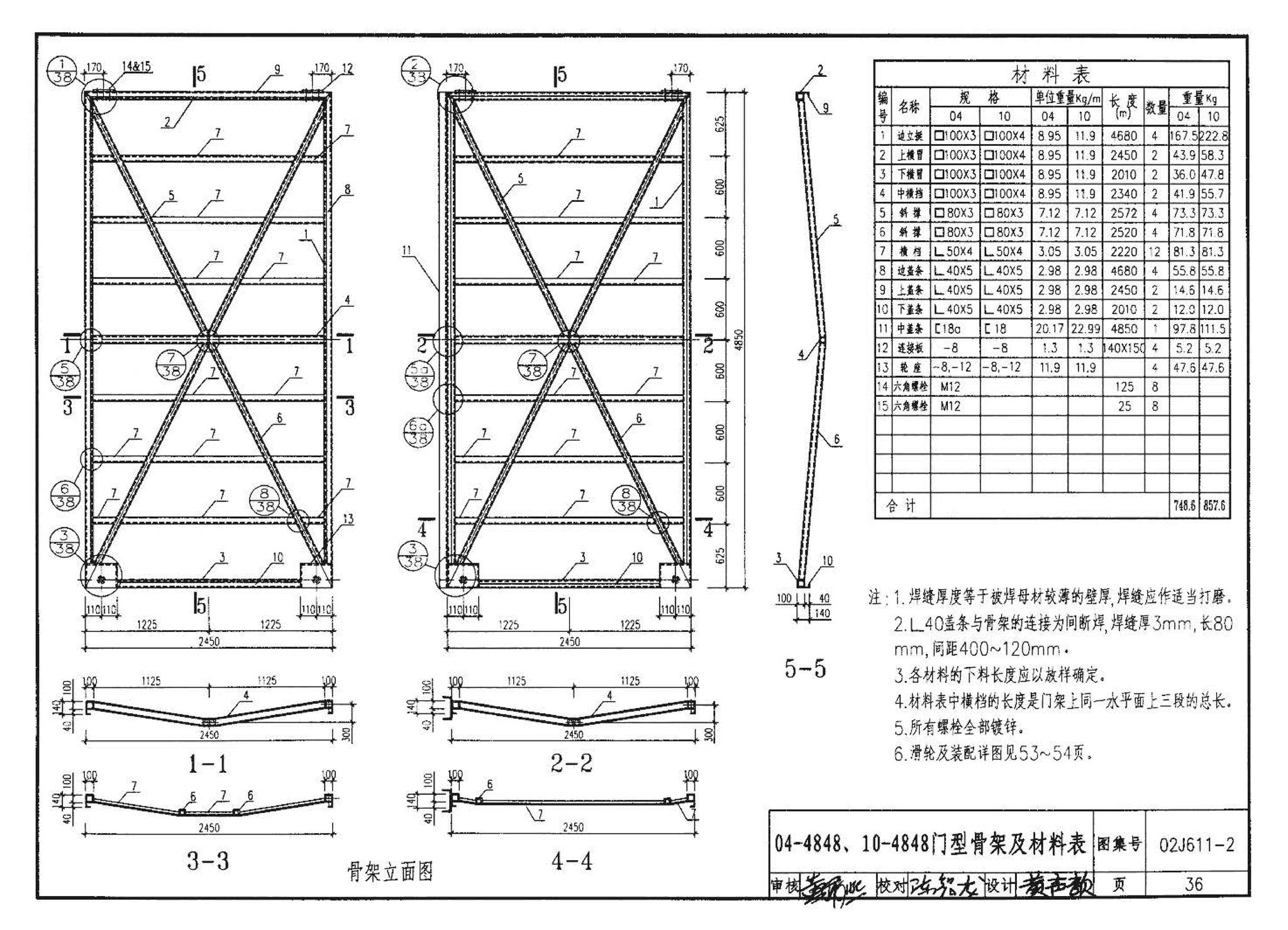 02J611-2--轻质推拉钢大门