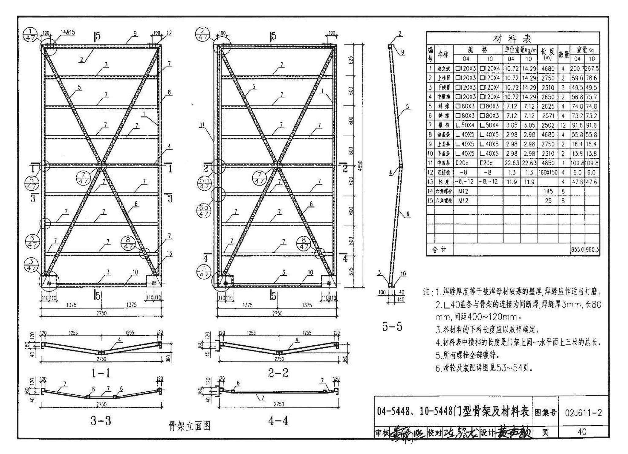 02J611-2--轻质推拉钢大门