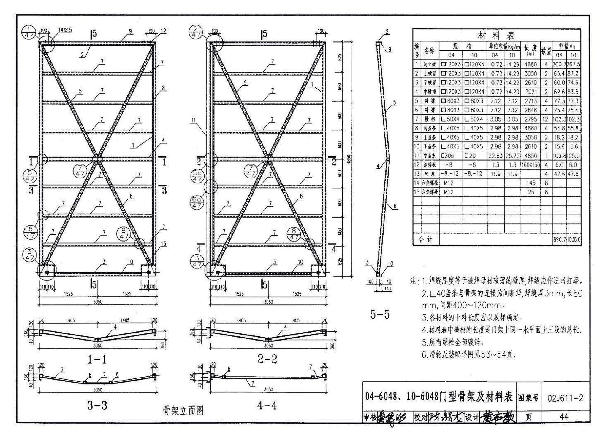 02J611-2--轻质推拉钢大门