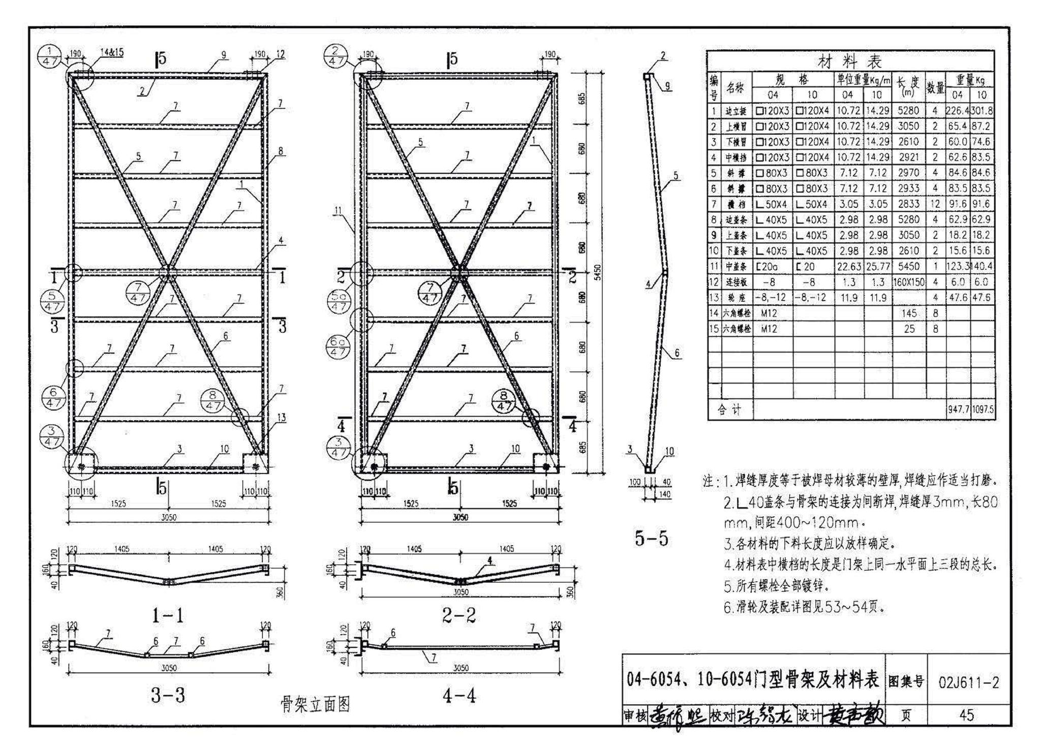 02J611-2--轻质推拉钢大门