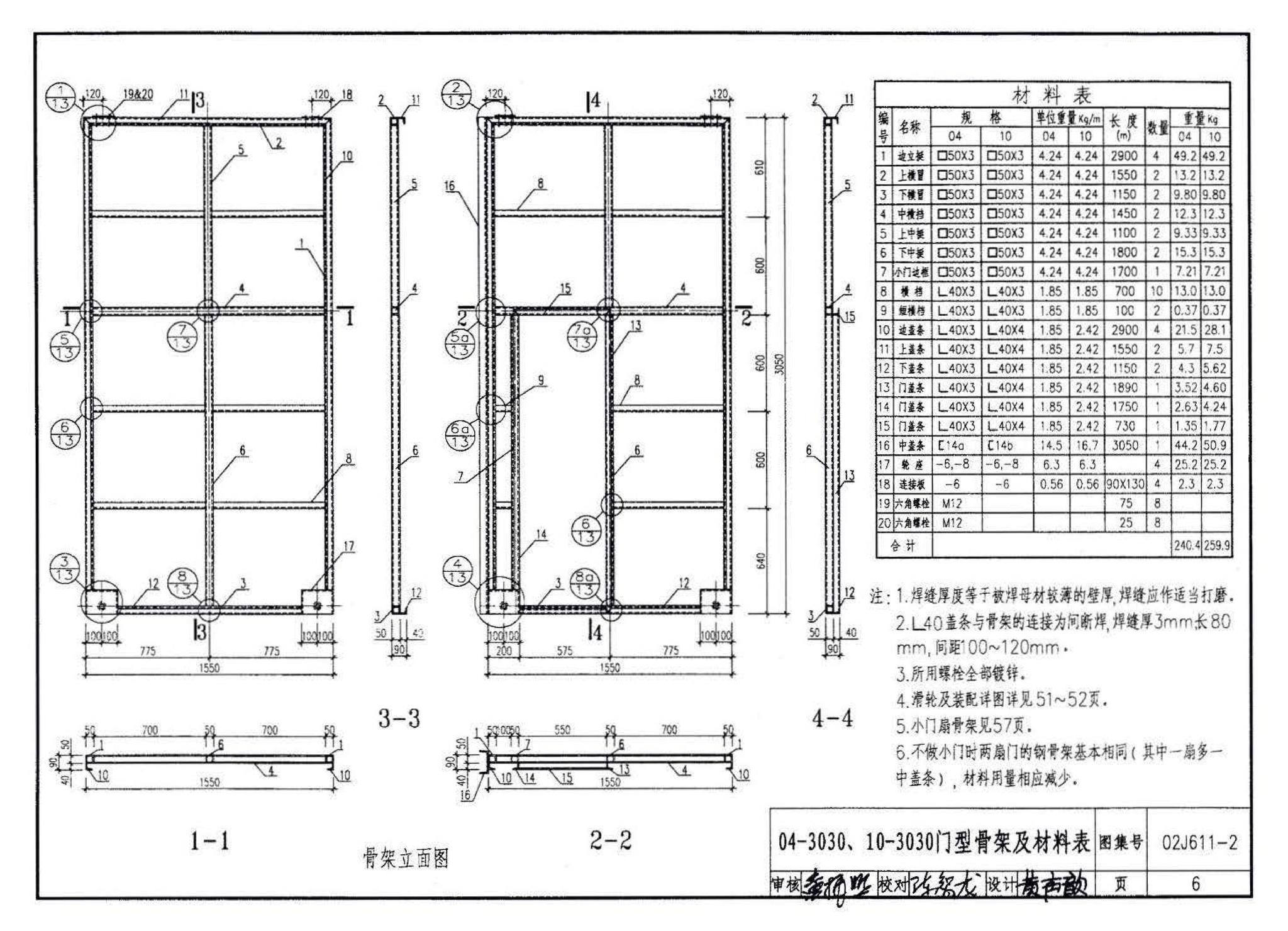 02J611-2--轻质推拉钢大门