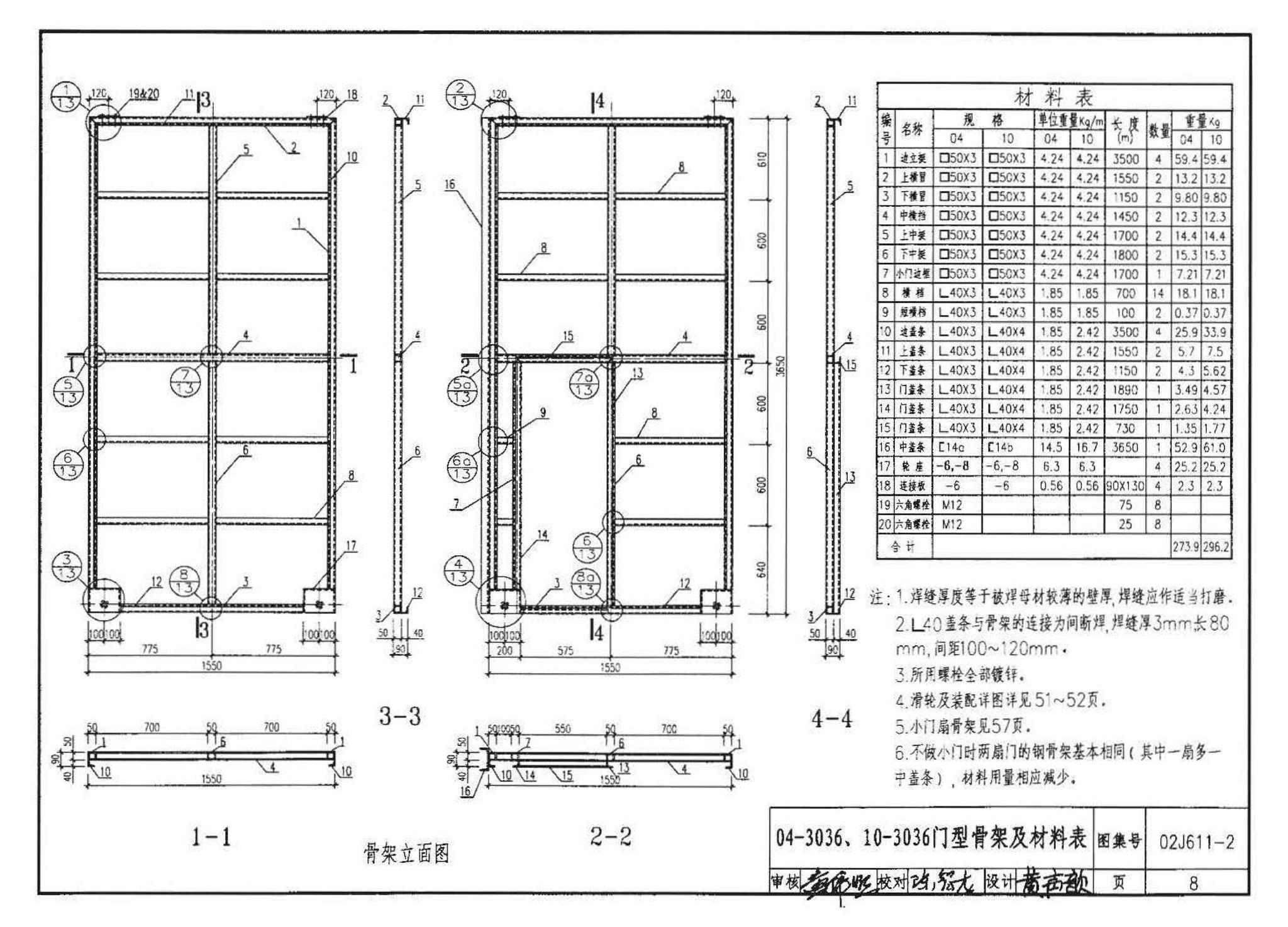 02J611-2--轻质推拉钢大门