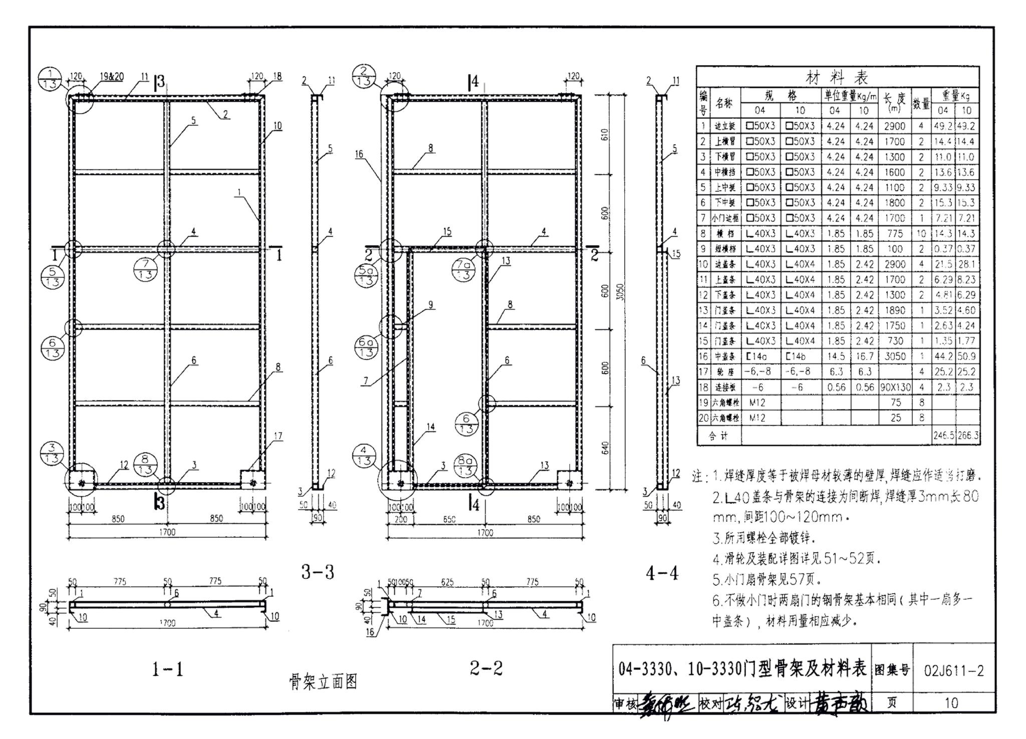 02J611-2--轻质推拉钢大门