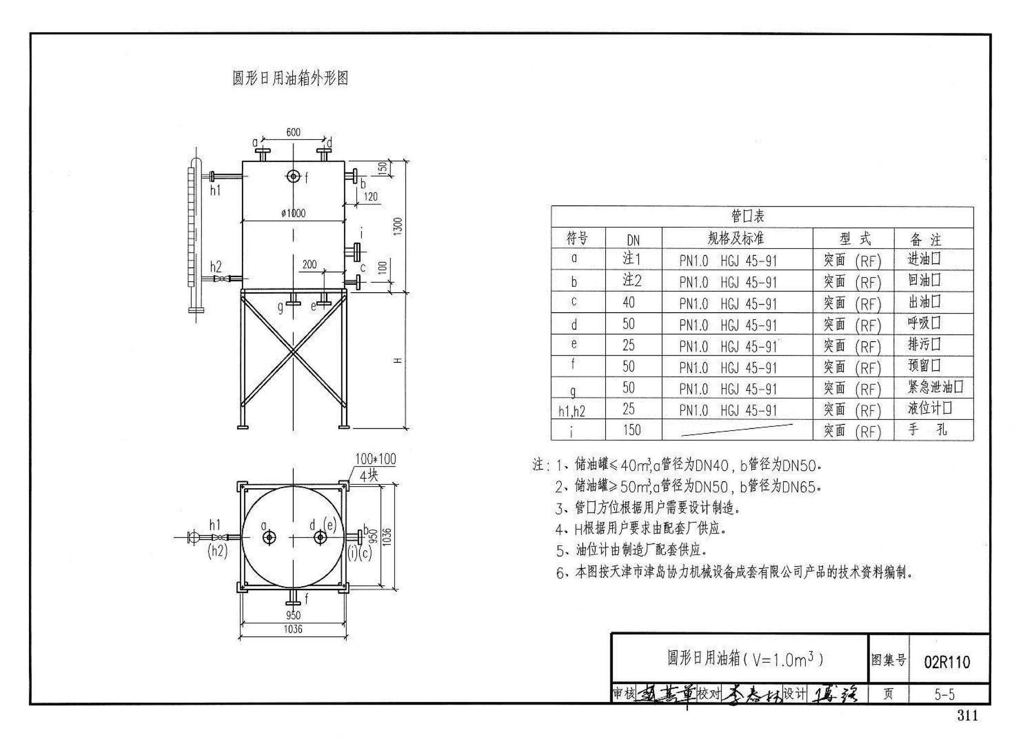 02R110--燃气(油)锅炉房工程设计施工图集