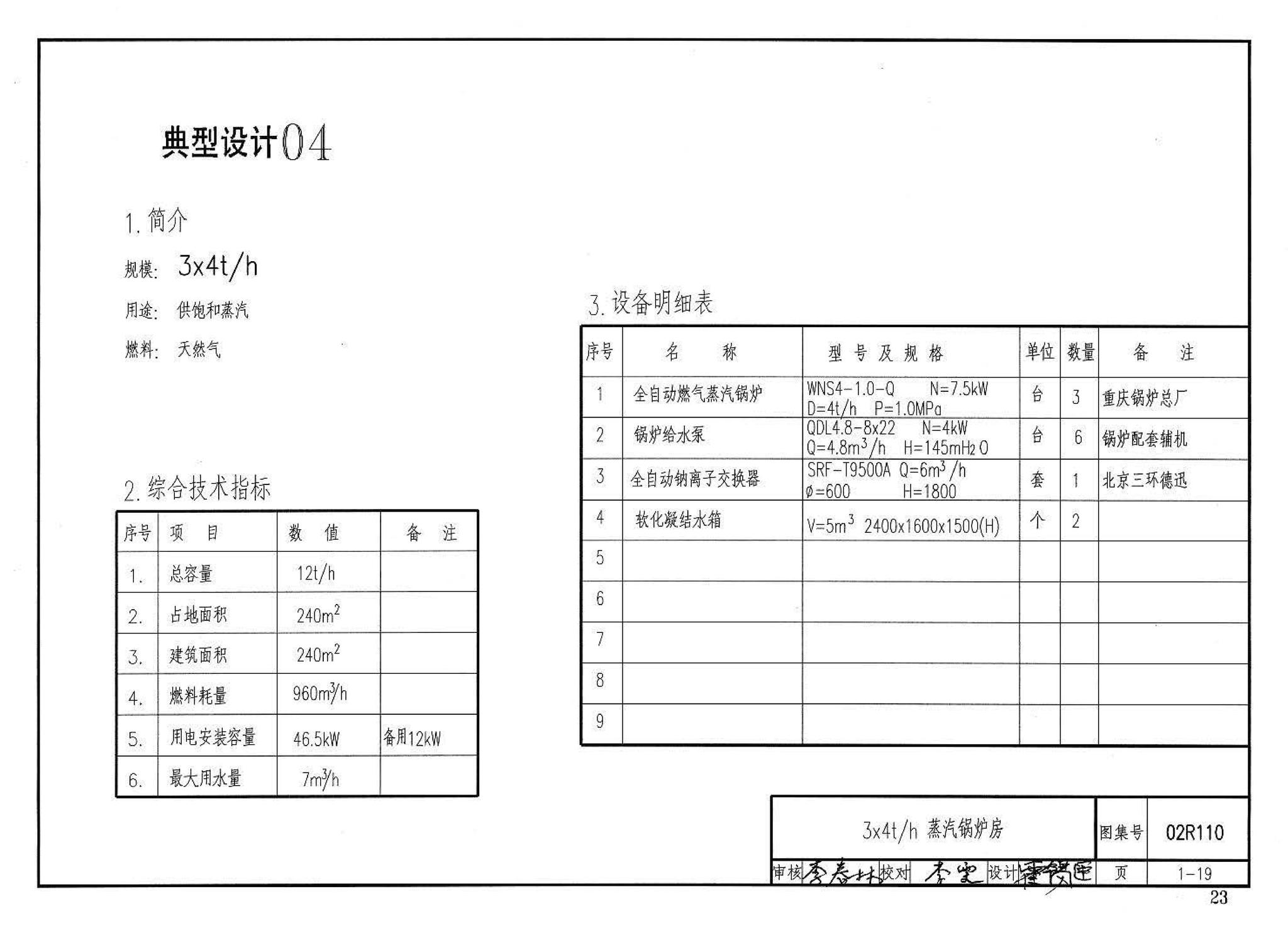 02R110--燃气(油)锅炉房工程设计施工图集