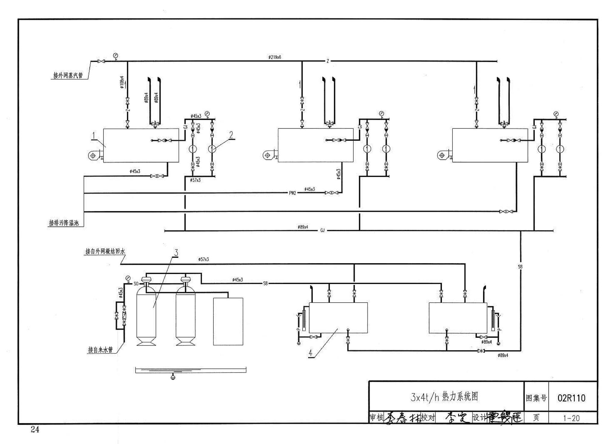 02R110--燃气(油)锅炉房工程设计施工图集