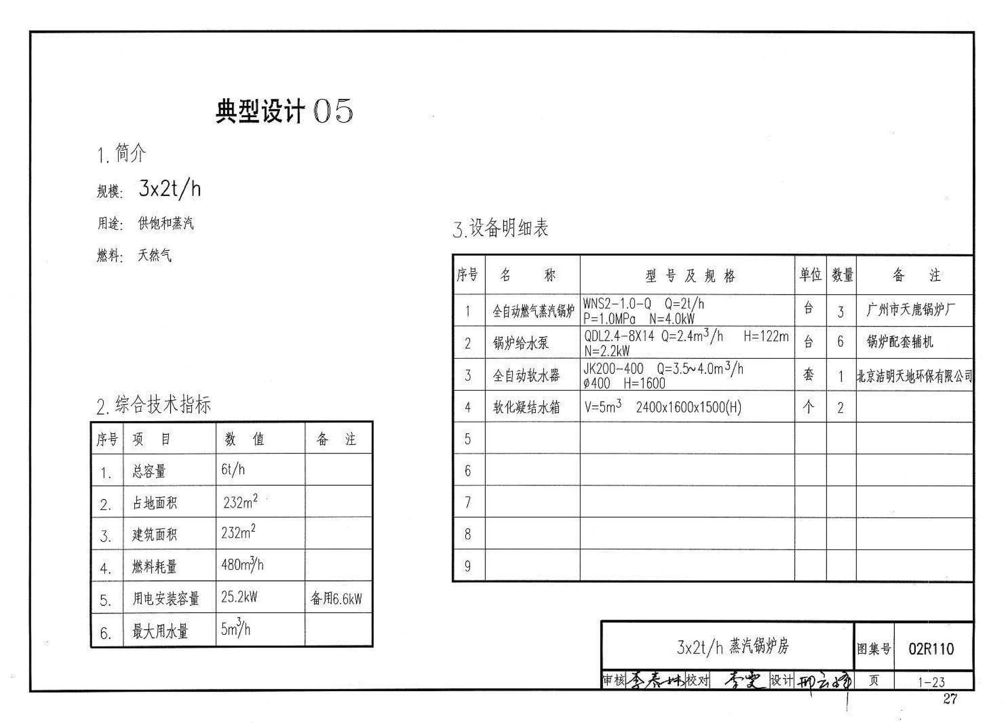 02R110--燃气(油)锅炉房工程设计施工图集