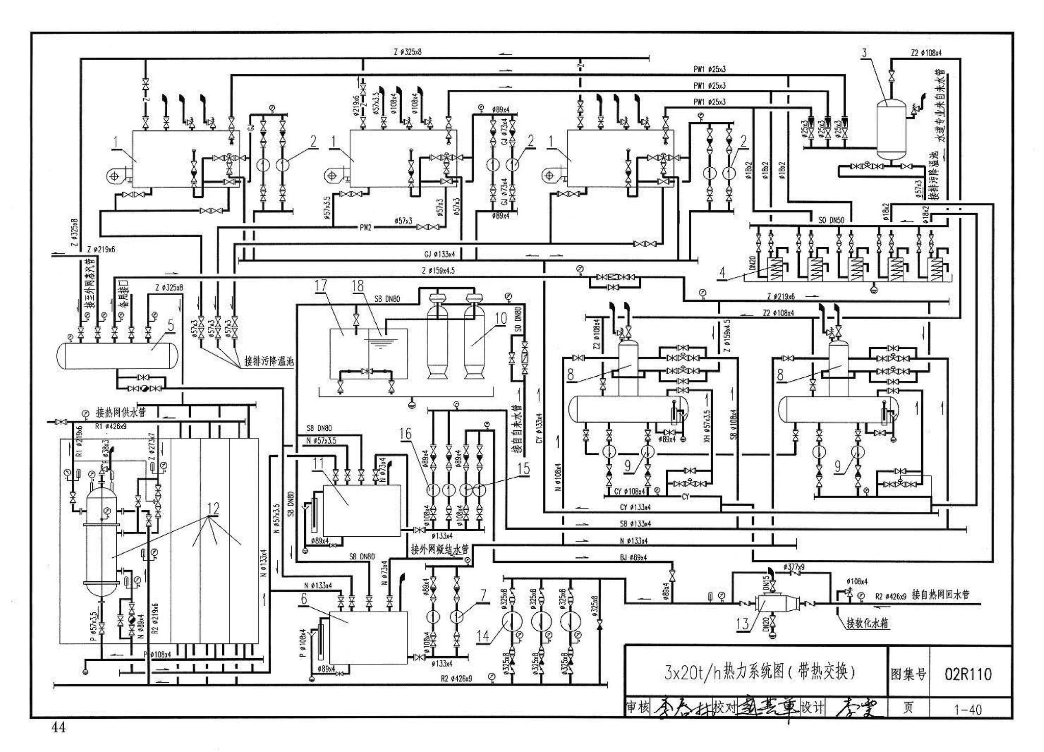02R110--燃气(油)锅炉房工程设计施工图集