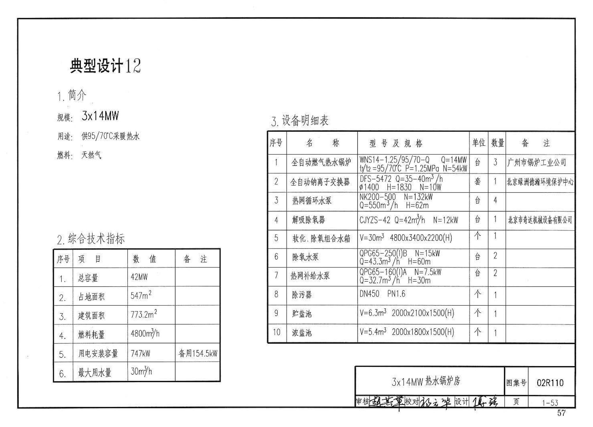 02R110--燃气(油)锅炉房工程设计施工图集