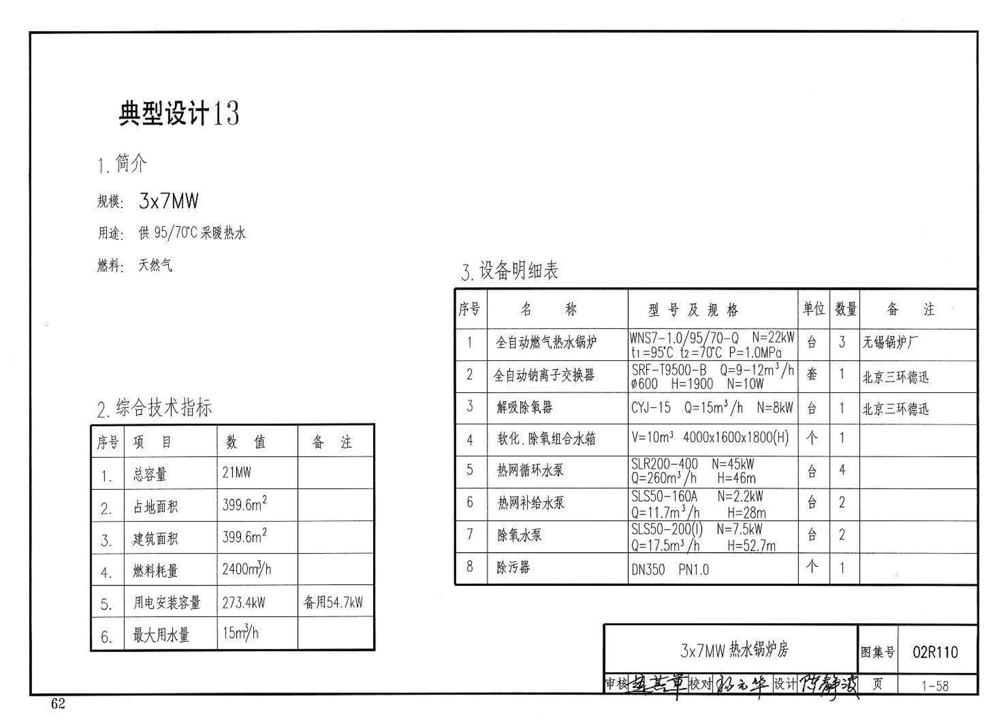 02R110--燃气(油)锅炉房工程设计施工图集