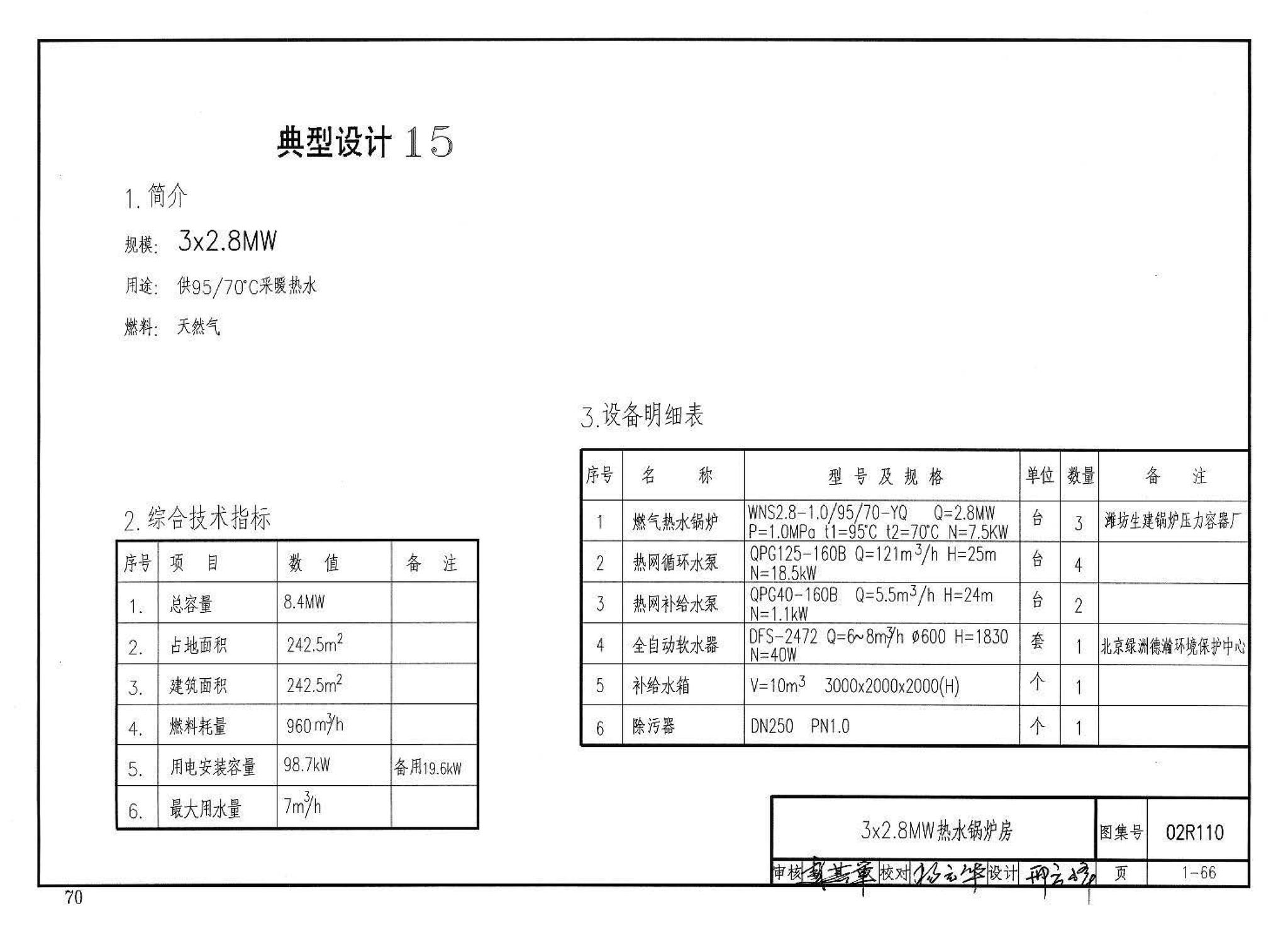 02R110--燃气(油)锅炉房工程设计施工图集