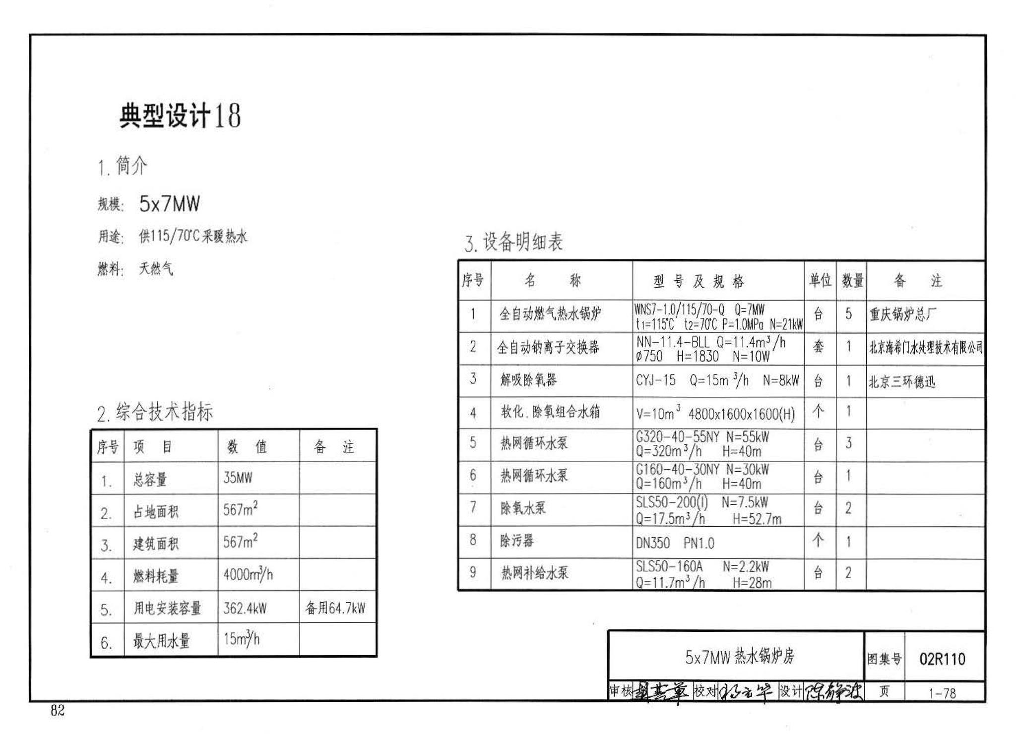 02R110--燃气(油)锅炉房工程设计施工图集