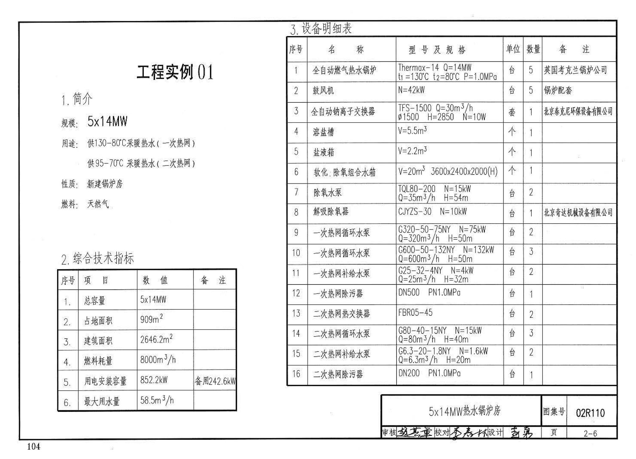 02R110--燃气(油)锅炉房工程设计施工图集