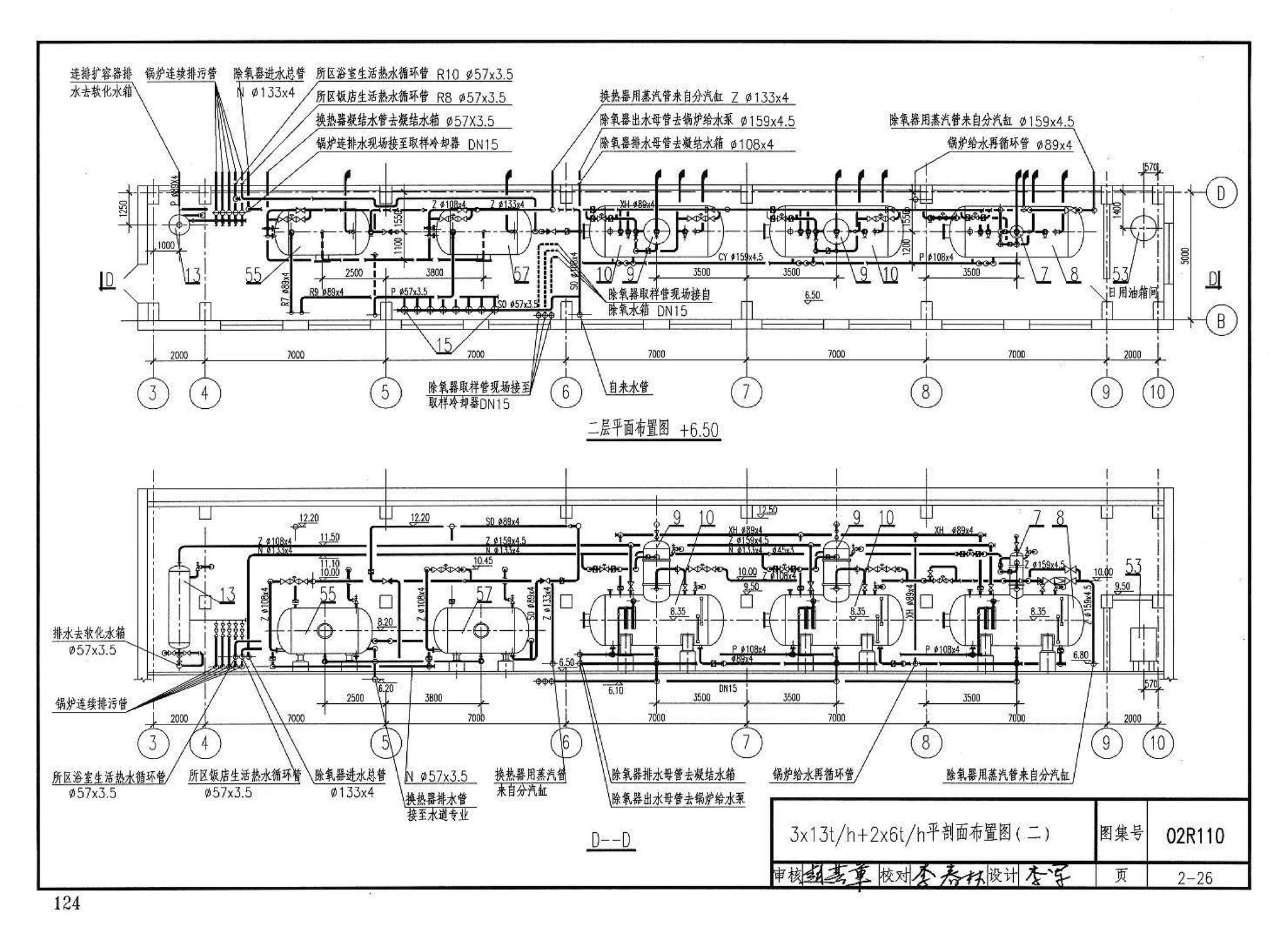 02R110--燃气(油)锅炉房工程设计施工图集