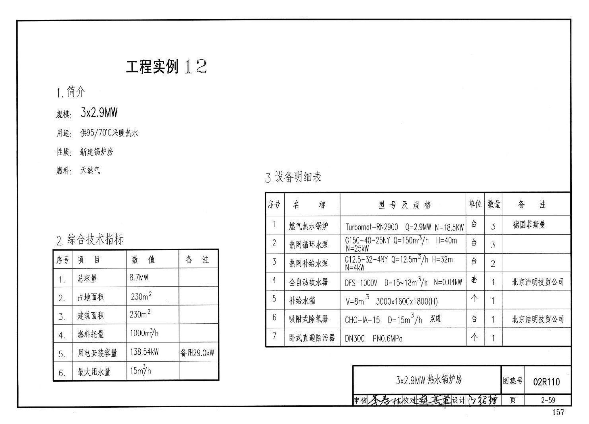 02R110--燃气(油)锅炉房工程设计施工图集