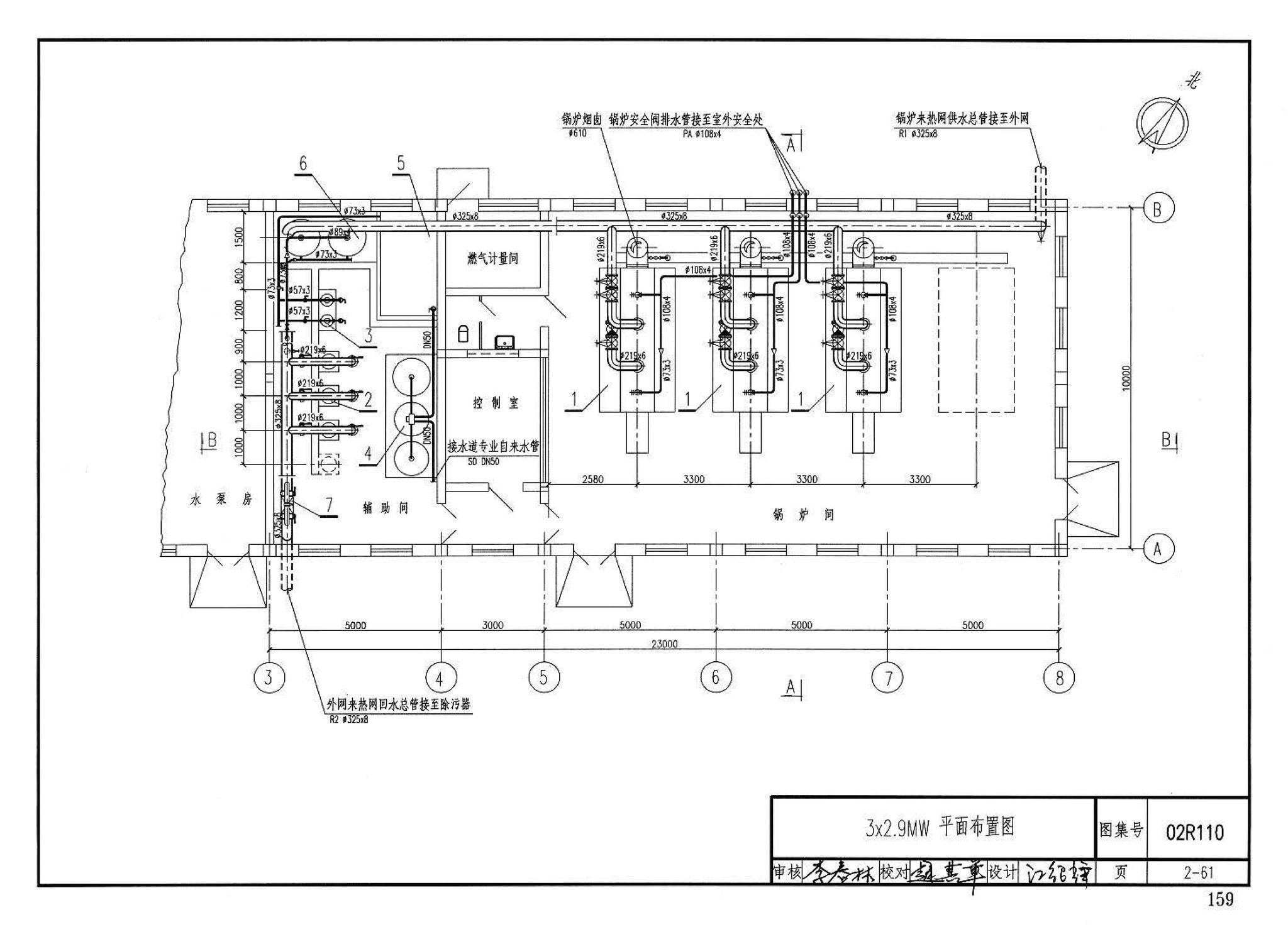 02R110--燃气(油)锅炉房工程设计施工图集