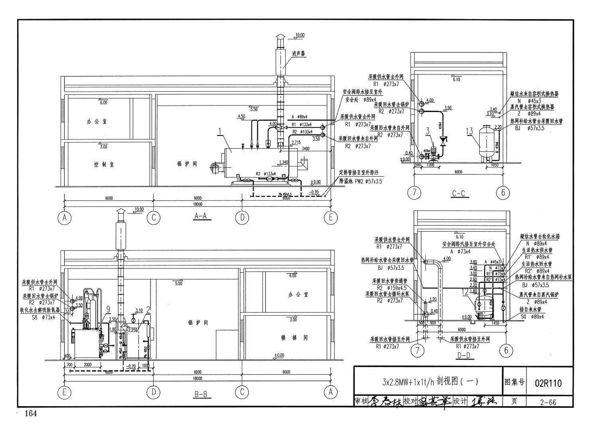 02R110--燃气(油)锅炉房工程设计施工图集
