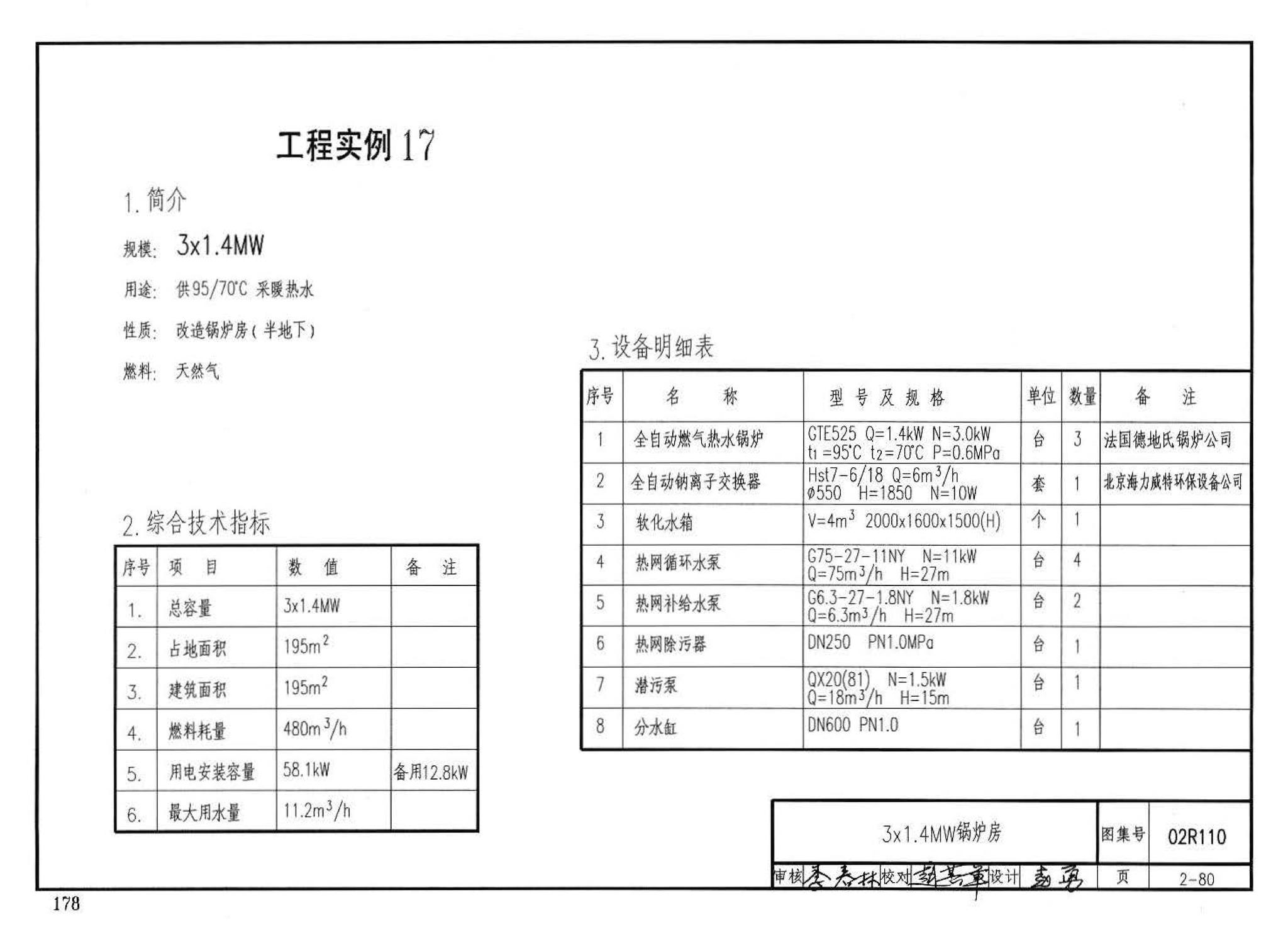 02R110--燃气(油)锅炉房工程设计施工图集