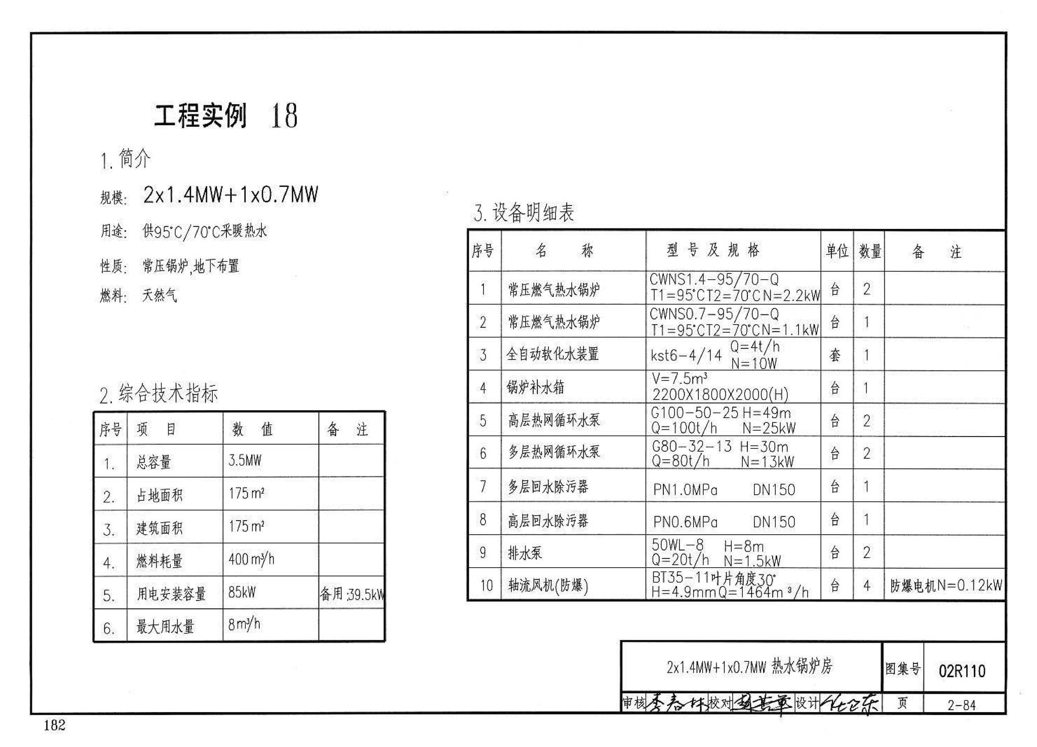 02R110--燃气(油)锅炉房工程设计施工图集