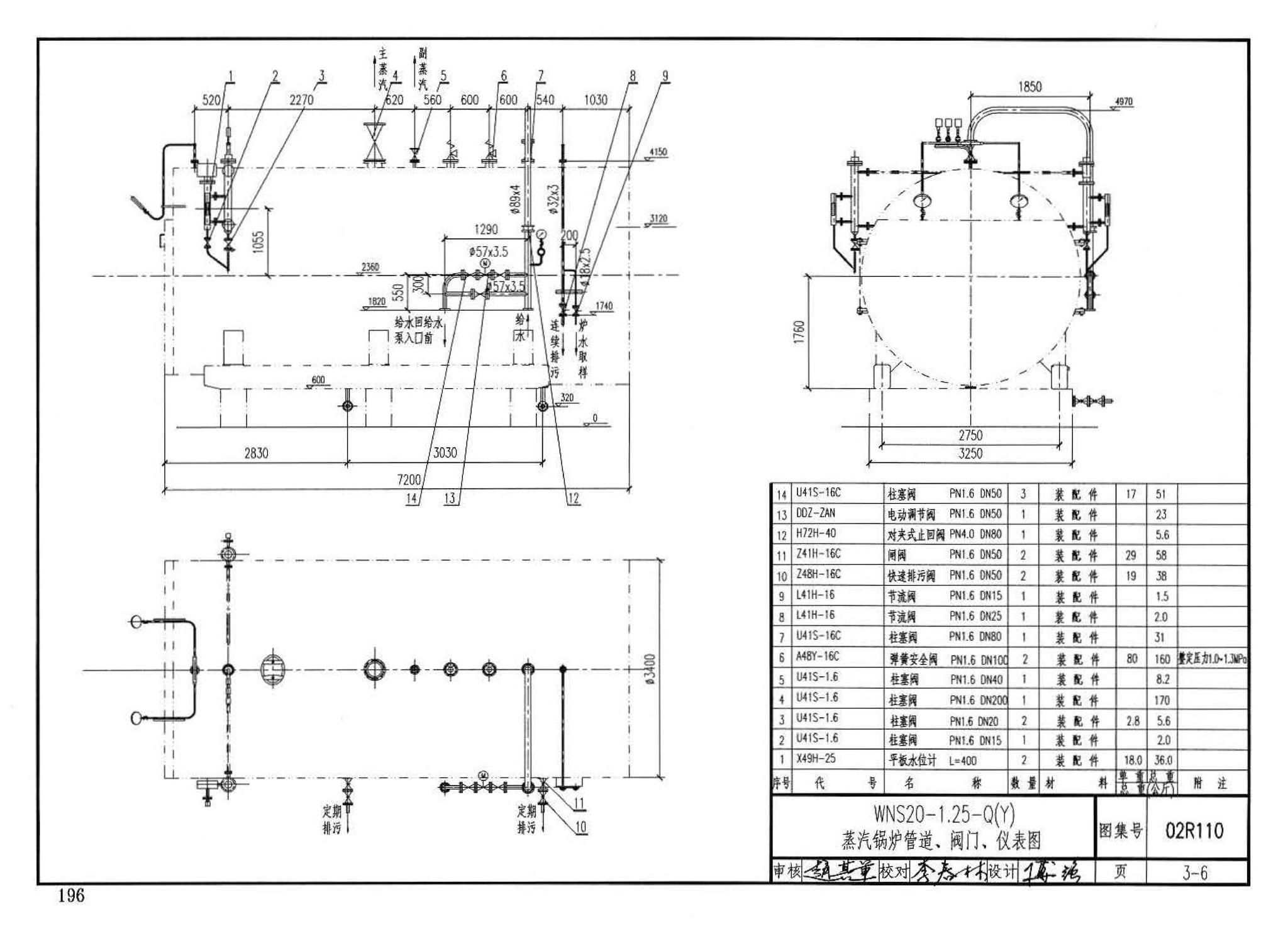 02R110--燃气(油)锅炉房工程设计施工图集