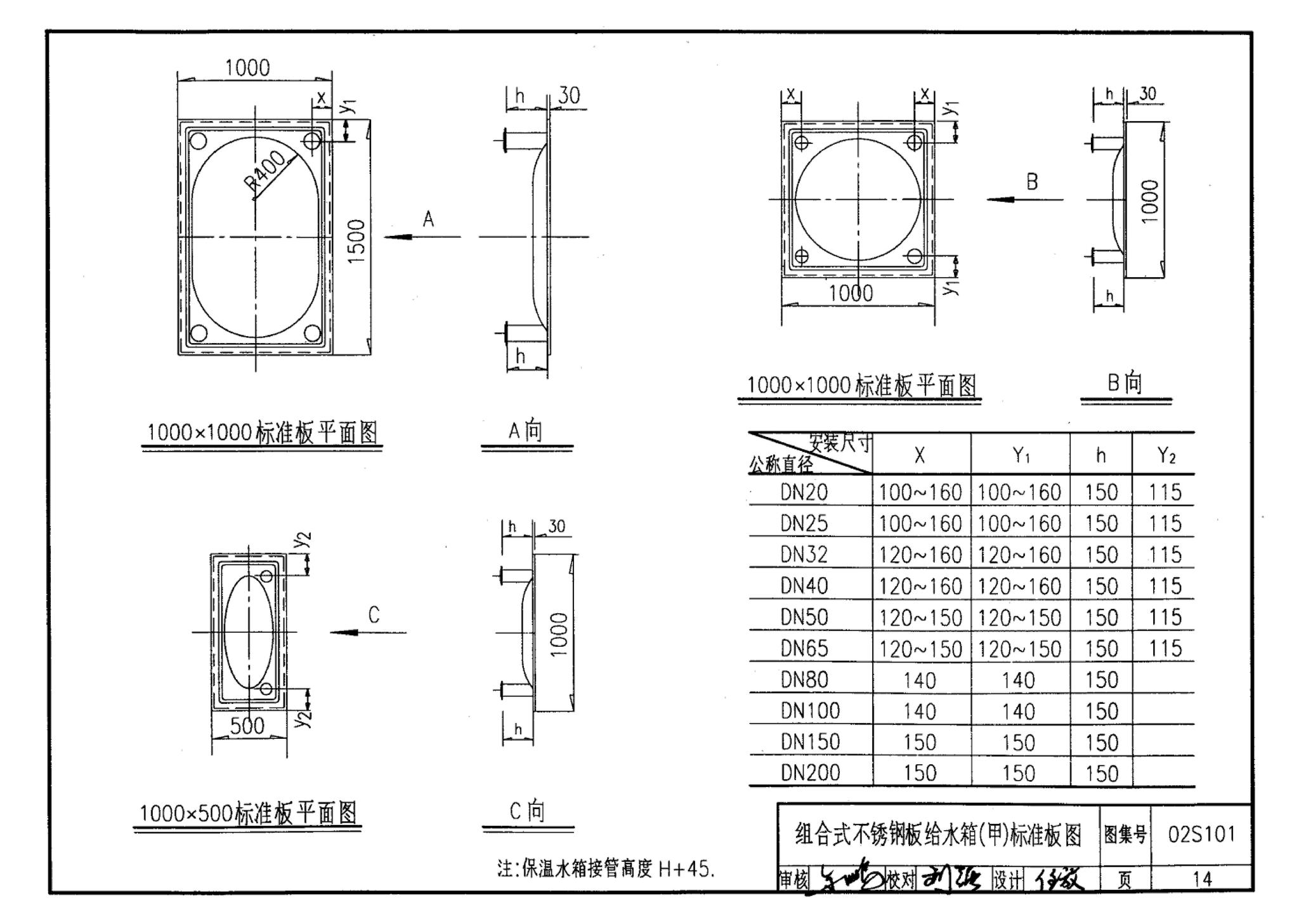 02S101--矩形给水箱