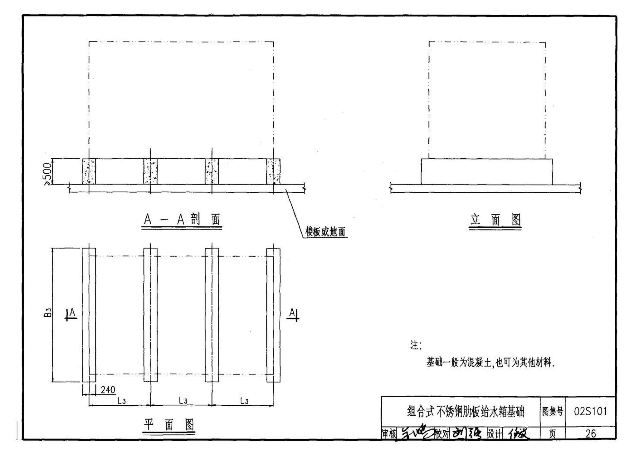 02S101--矩形给水箱