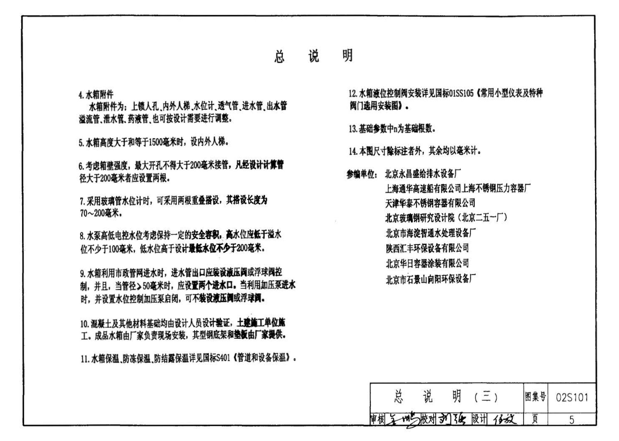 02S101--矩形给水箱